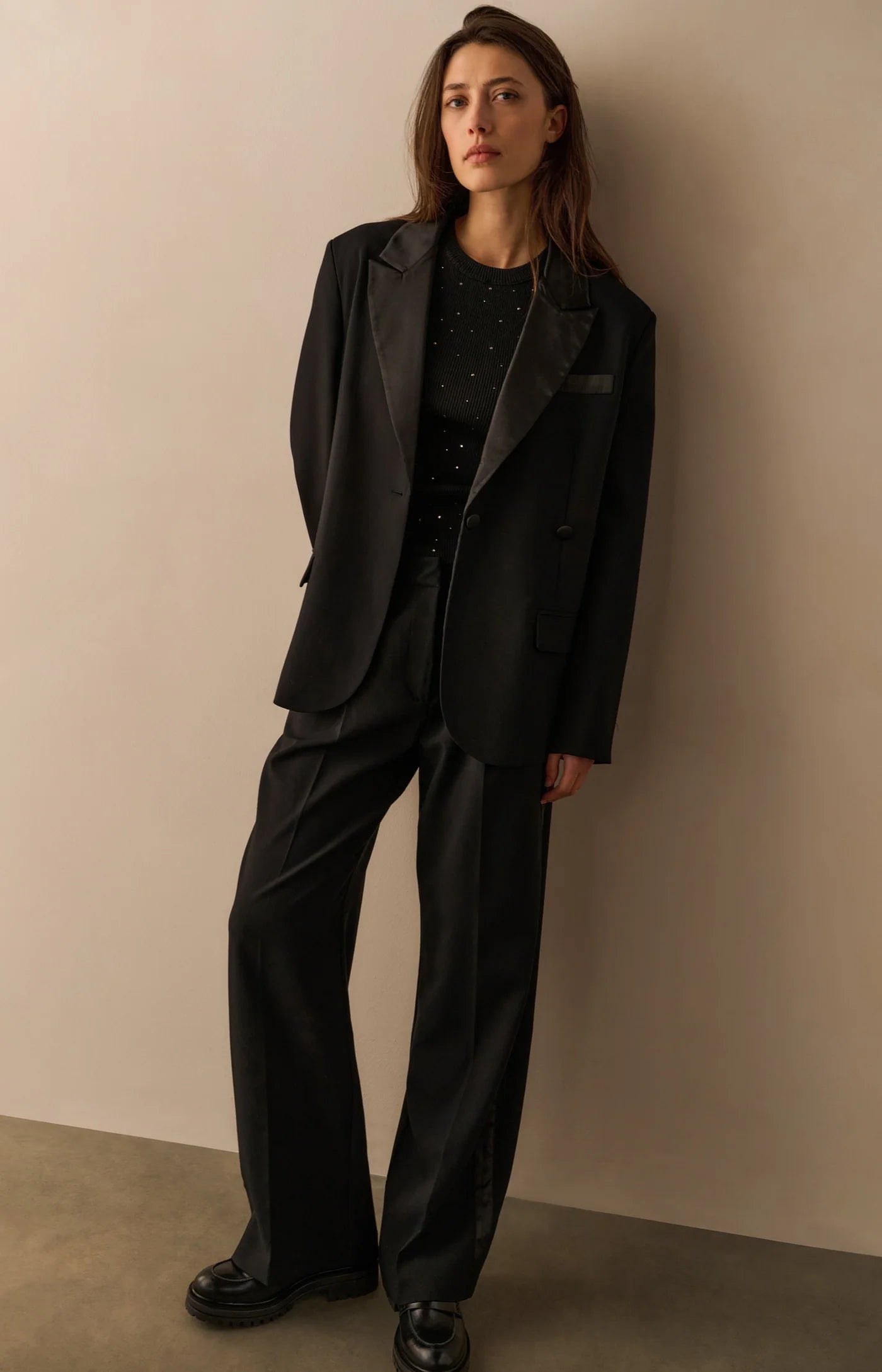 YAYA Gebreide Tanktop Met Ribstructuur En Glinsterdetails Zwart