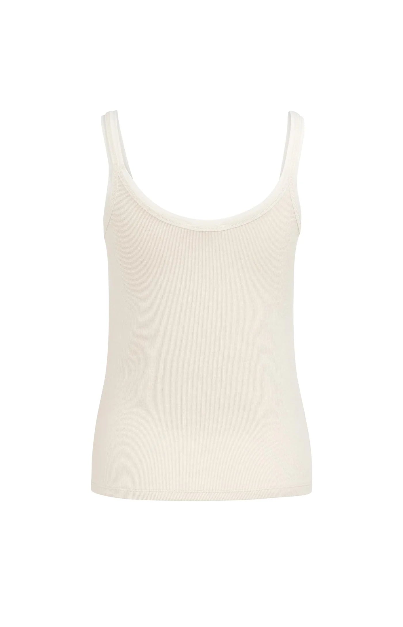 YAYA Singlet Met Mesh Rand Beige