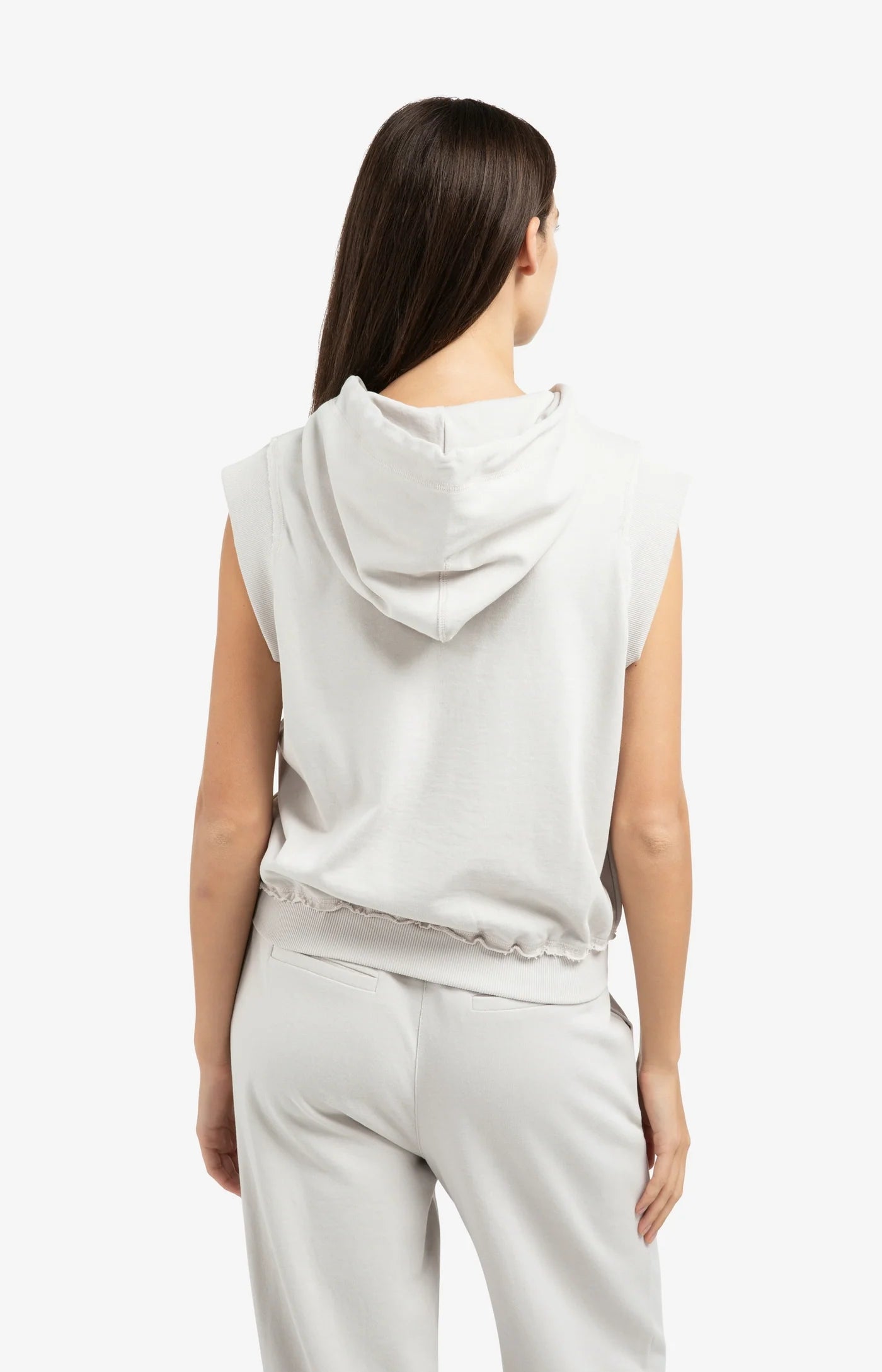 Yaya Sleeveless Hoodie gray