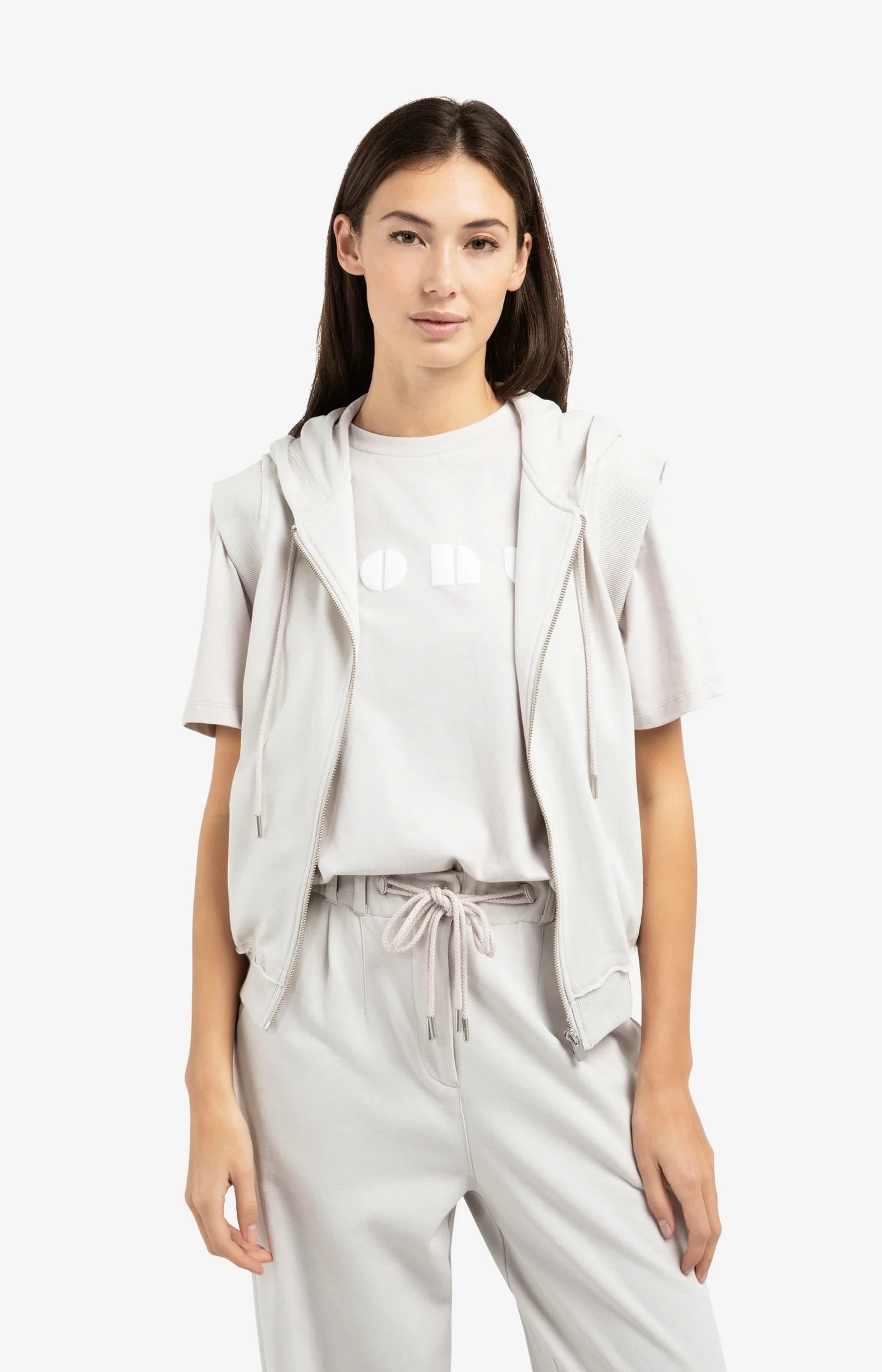 Yaya Sleeveless Hoodie gray