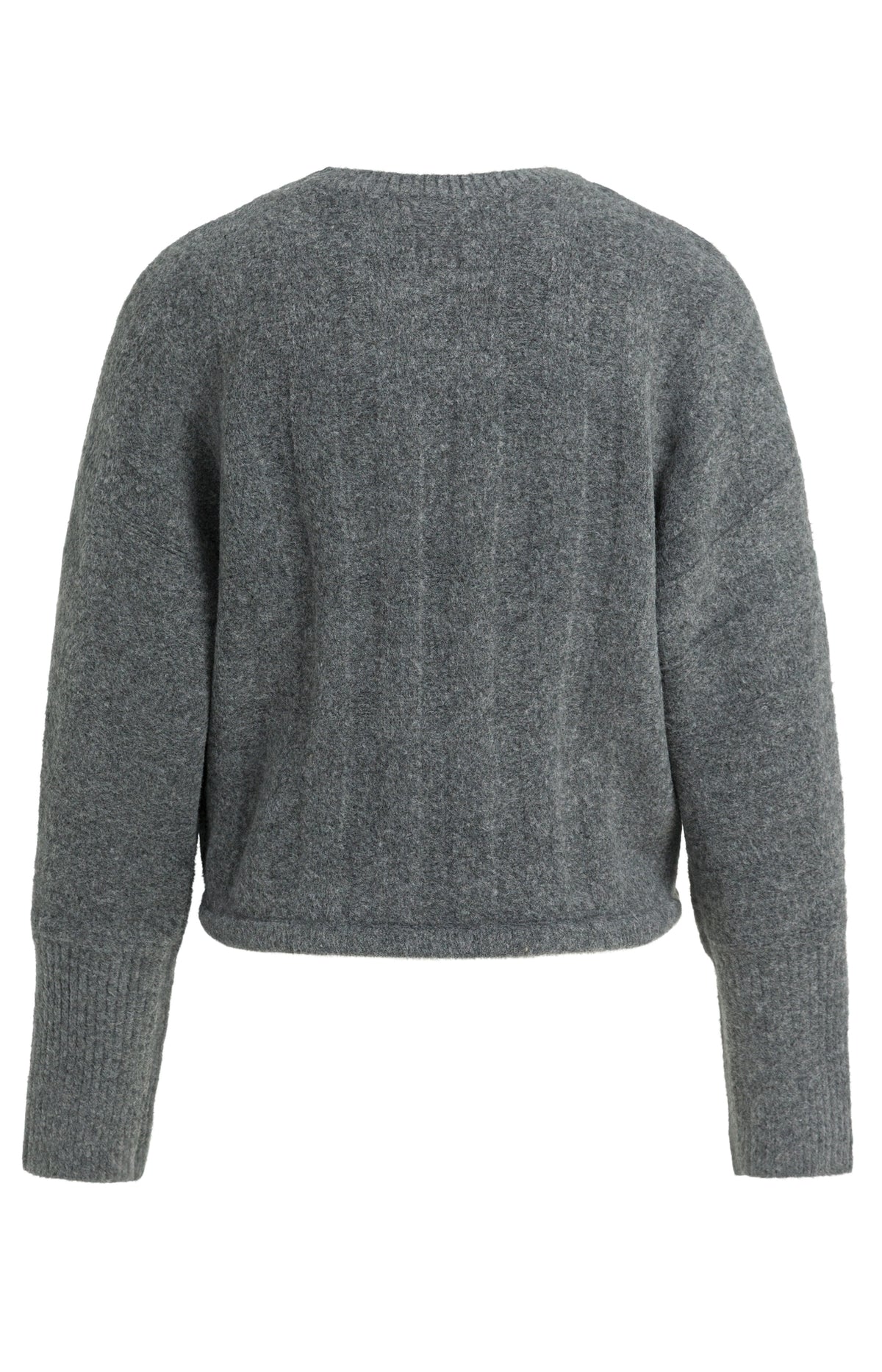 YAYA Trui Met Vleermuismouwen En Trekkoord Grey Melange