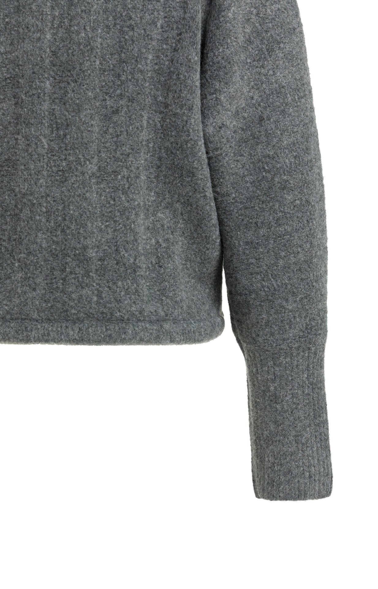 YAYA Trui Met Vleermuismouwen En Trekkoord Grey Melange