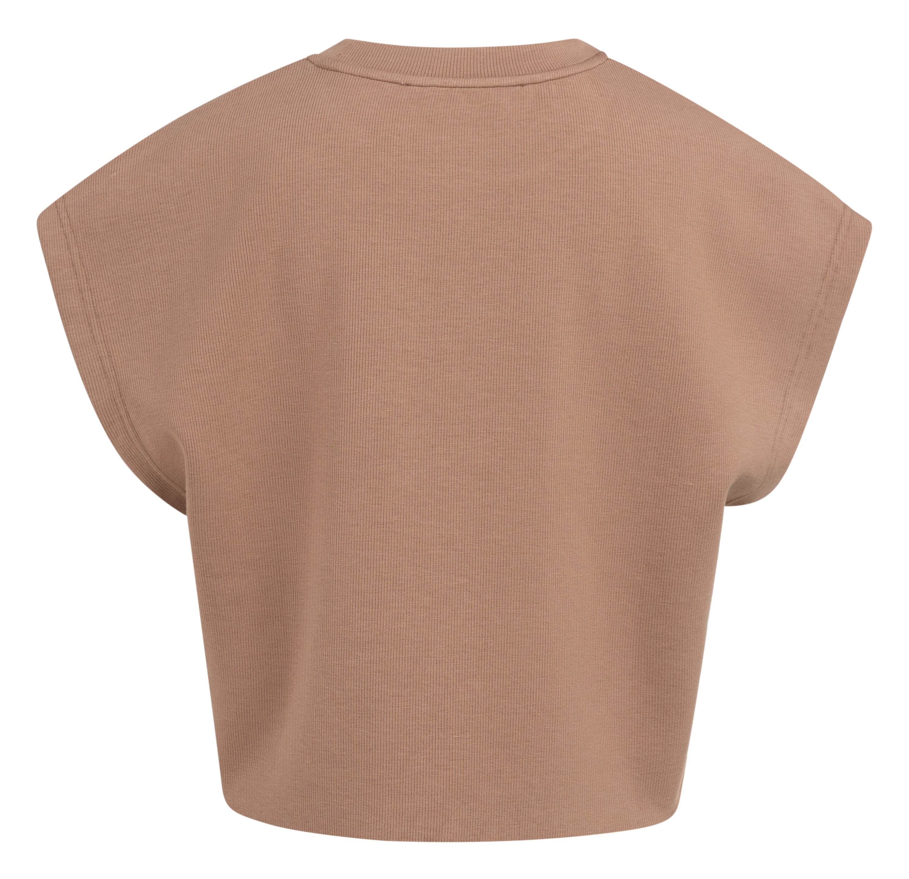Yaya Sleeves Boxy Shirt Brown