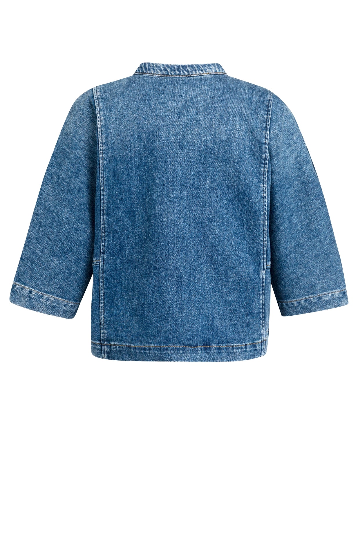 YAYA Denim Blouse Met Korte Mouwen