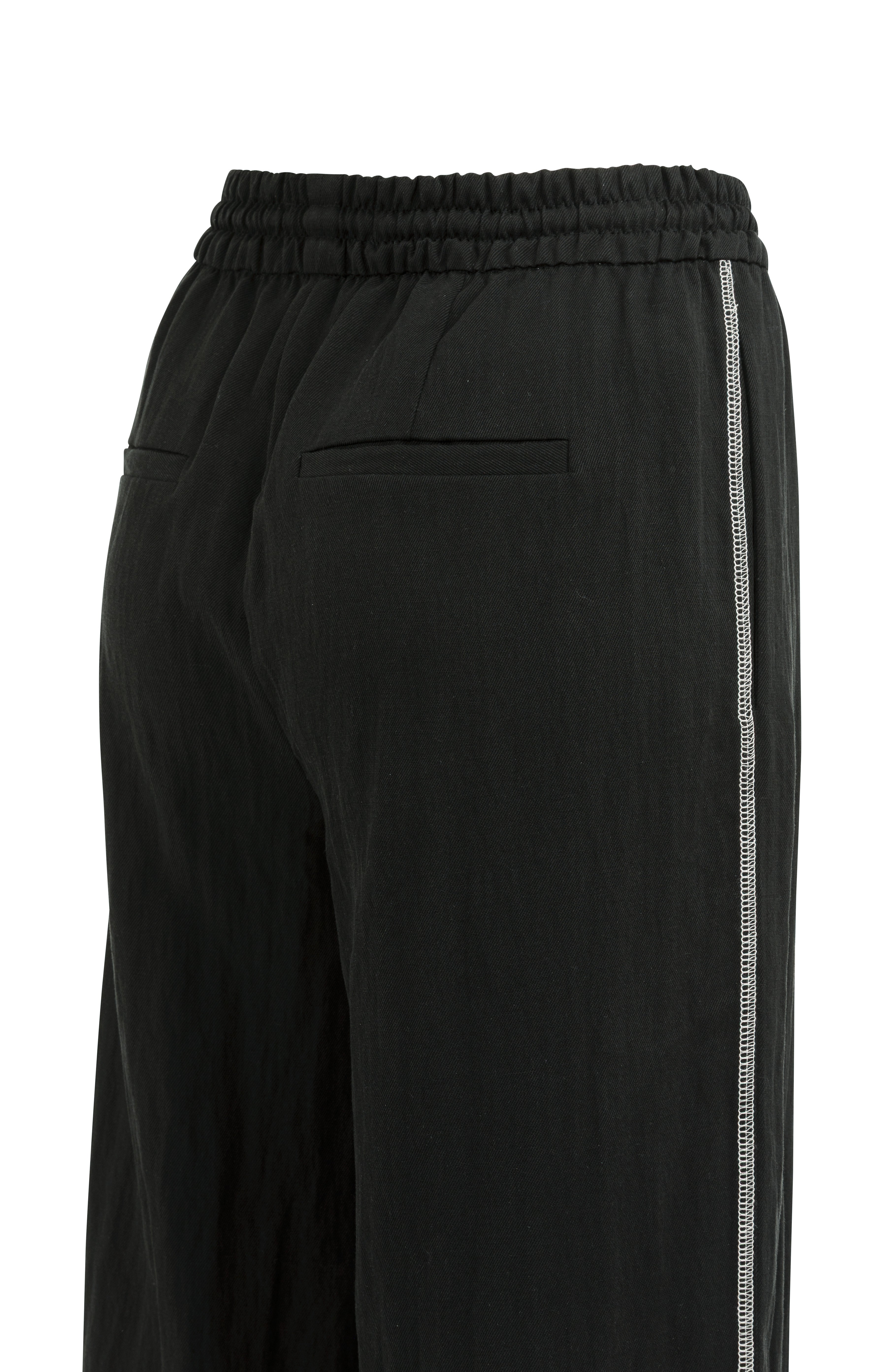 Yaya Wove Wide Leg Black
