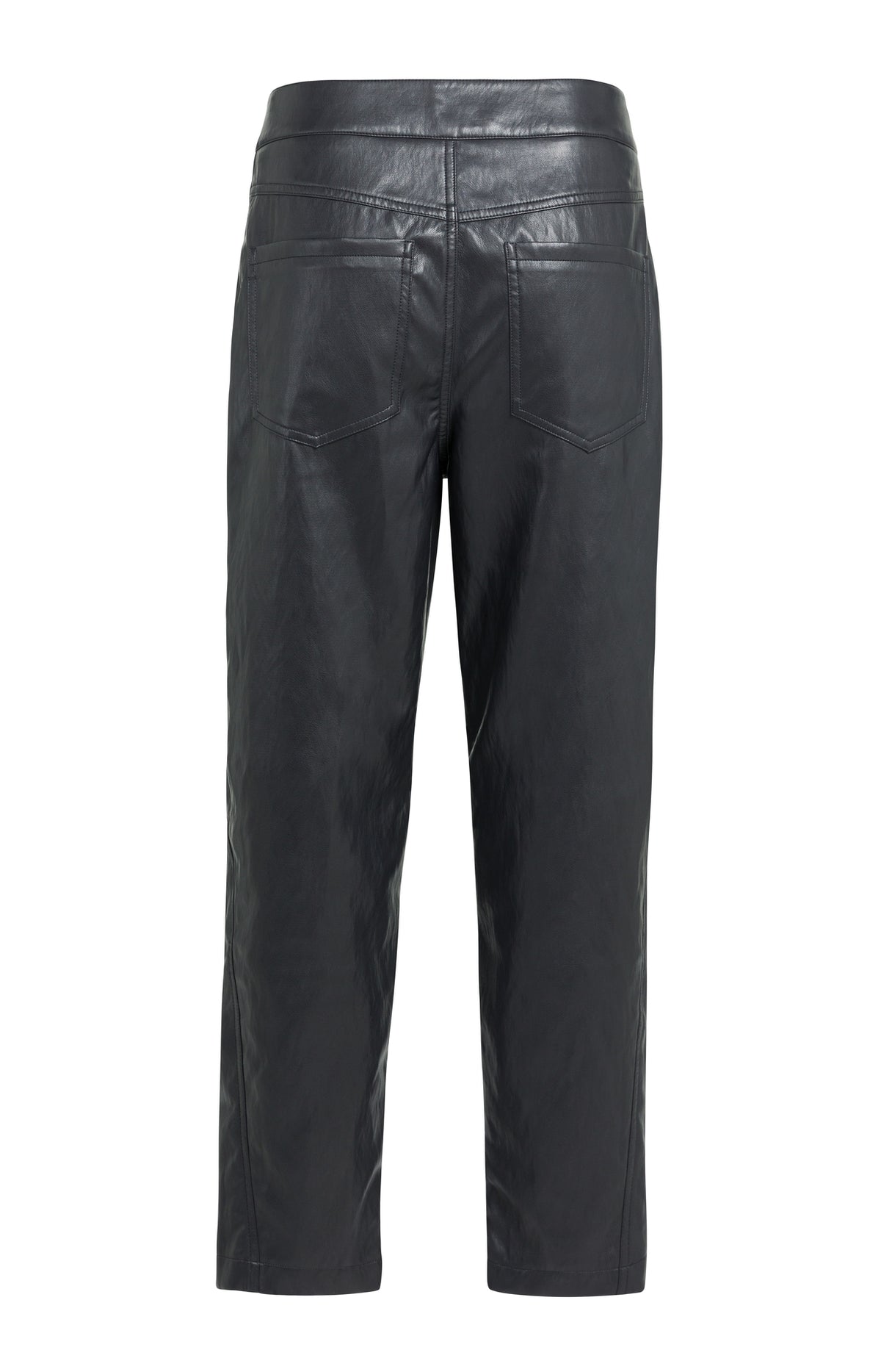 YAYA Kunstleren Broek Met Wortelmodel Hole Black