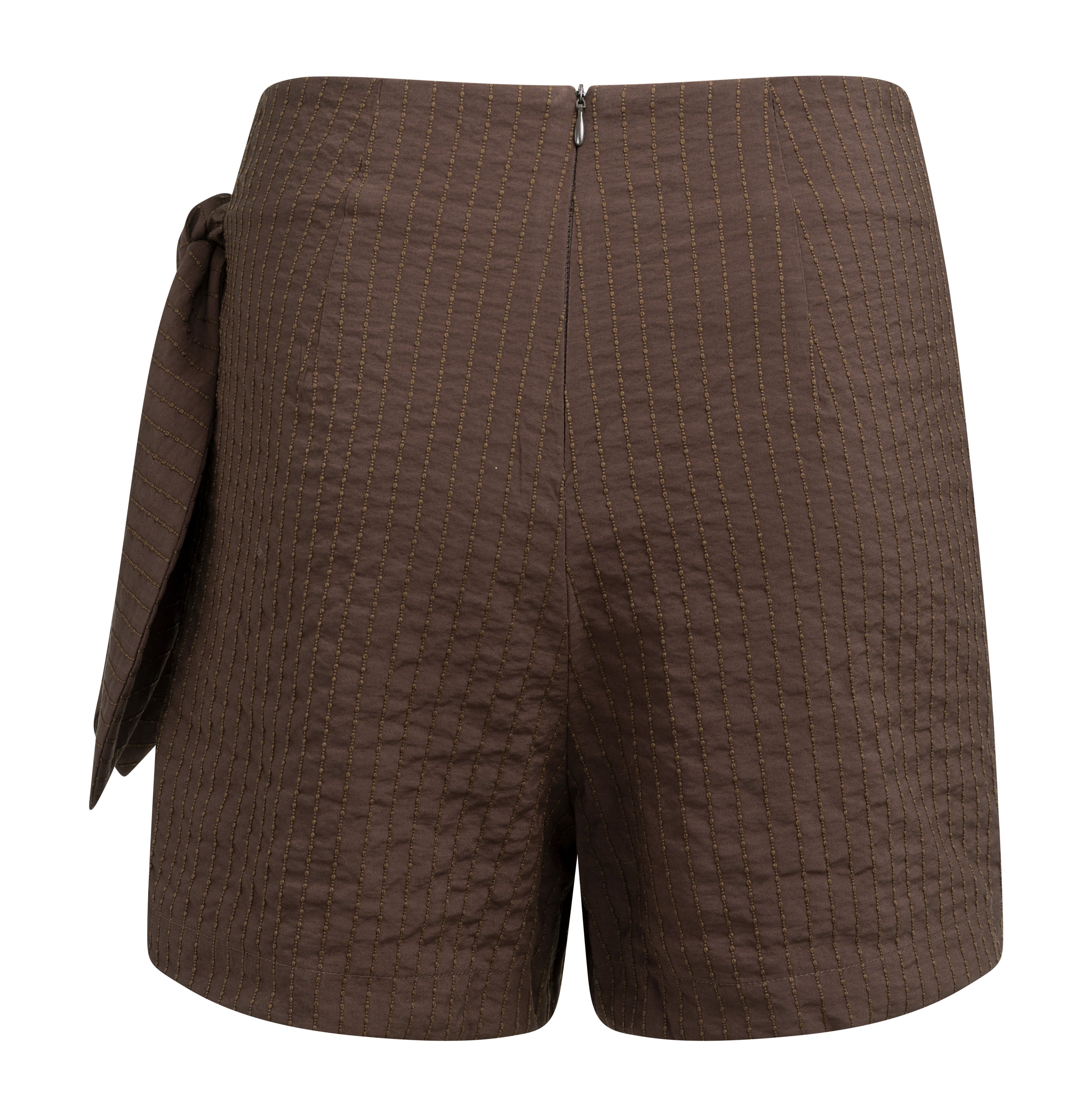 YAYA Gestreepte Rok Wikkellook Aubergine Purple