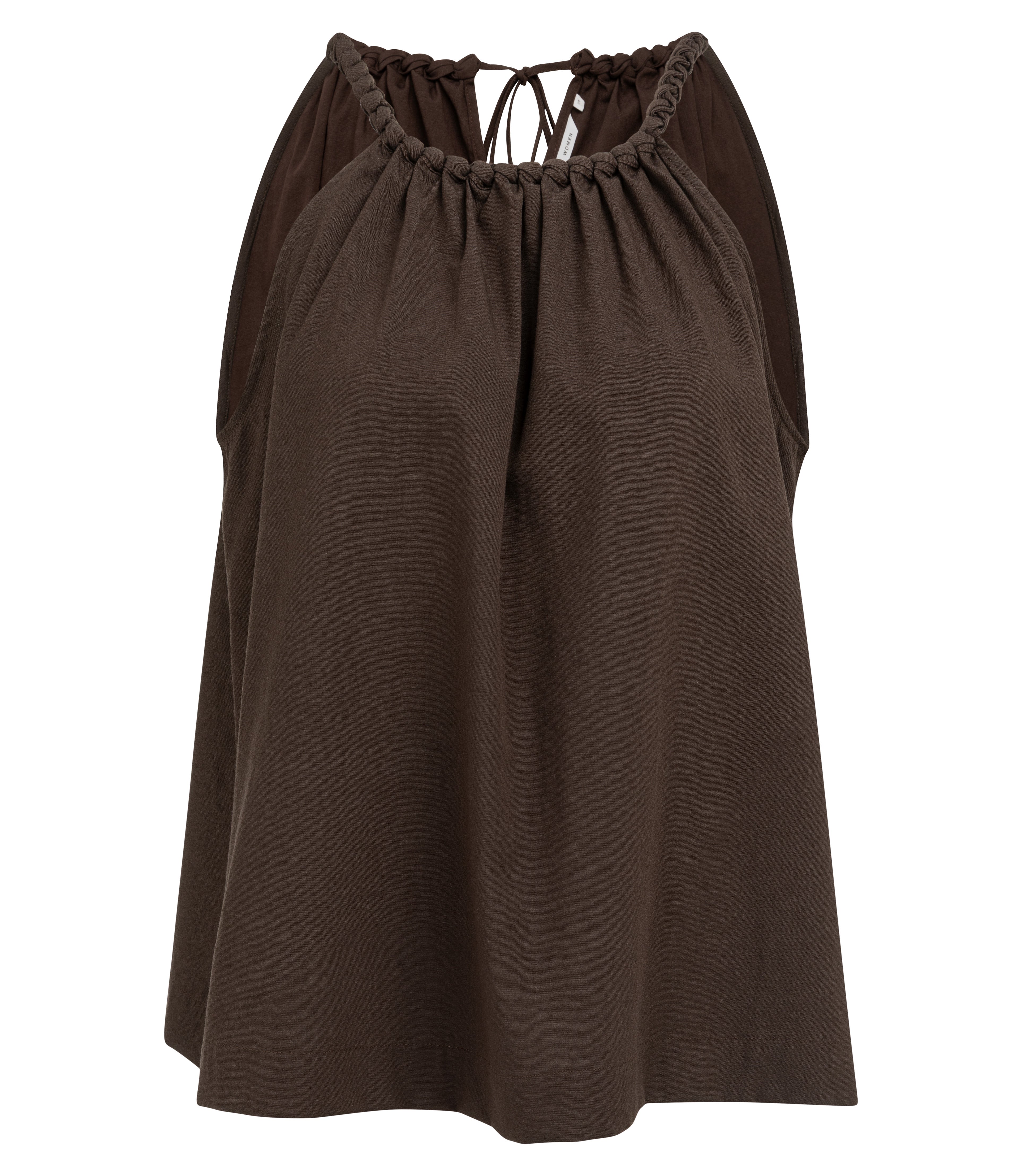 YAYA Haltertop Met Gevlochten Halslijn Aubergine Purple