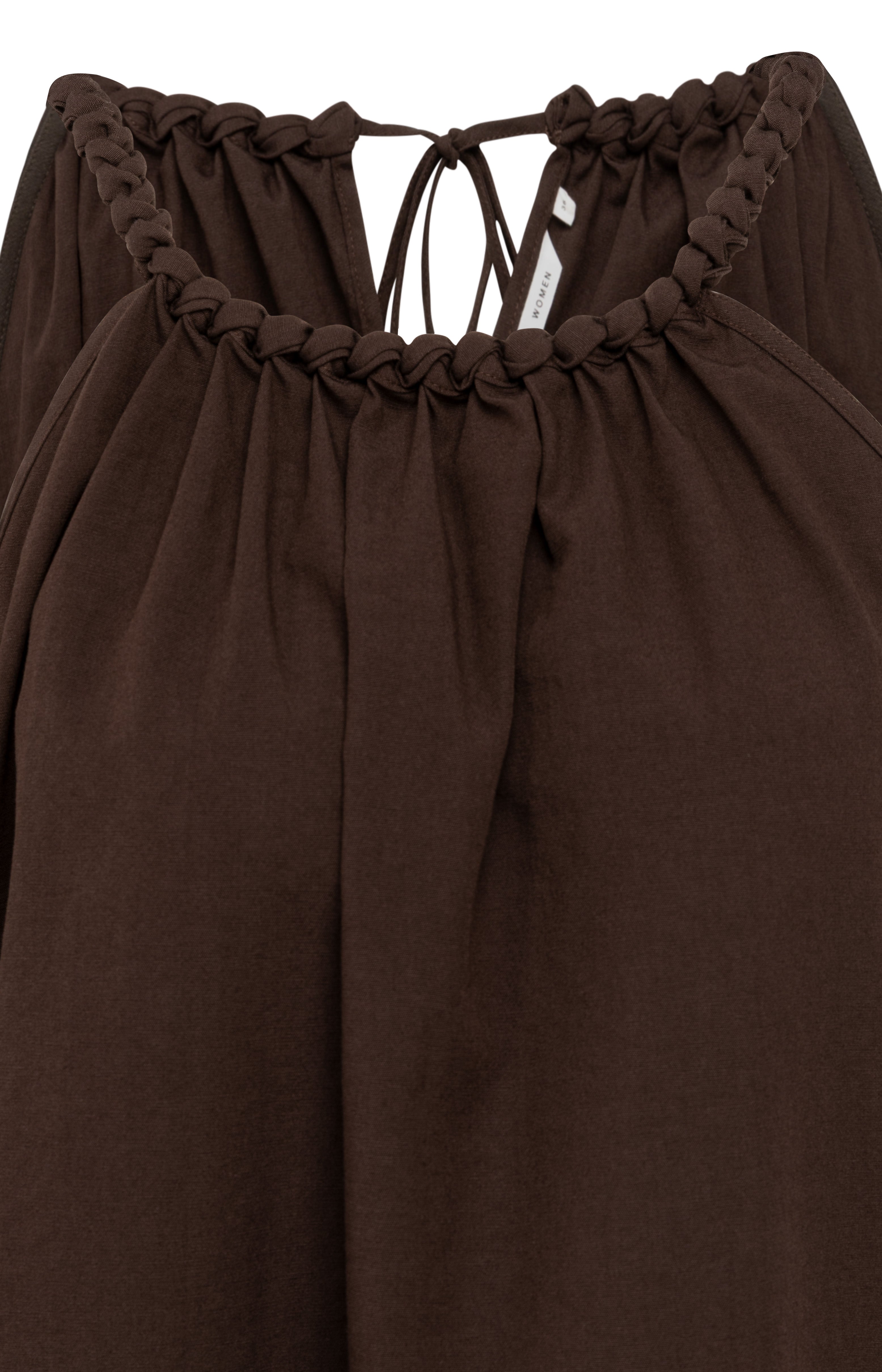 YAYA Haltertop Met Gevlochten Halslijn Aubergine Purple