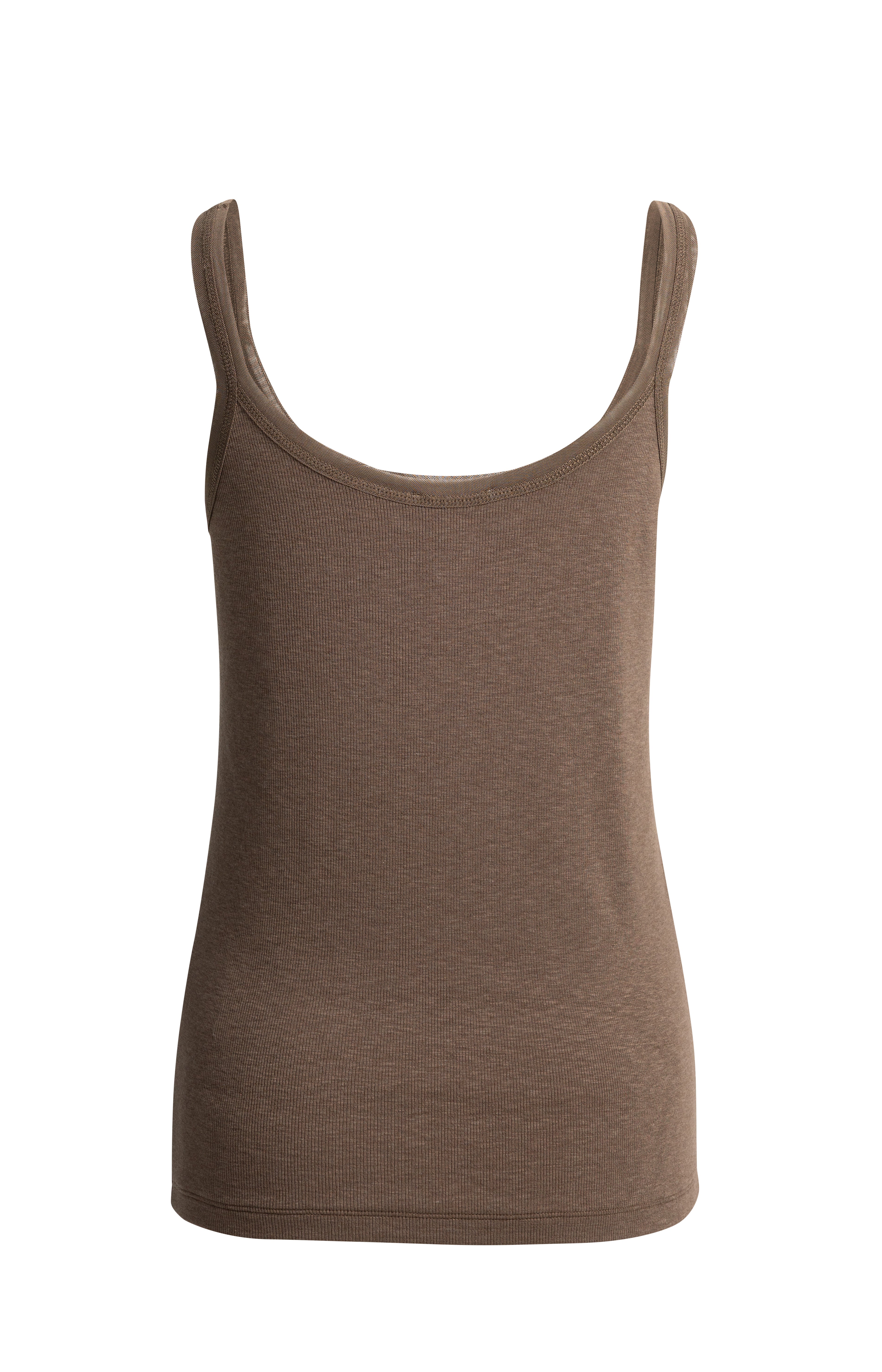 Yaya Singlet With Mesh Brown