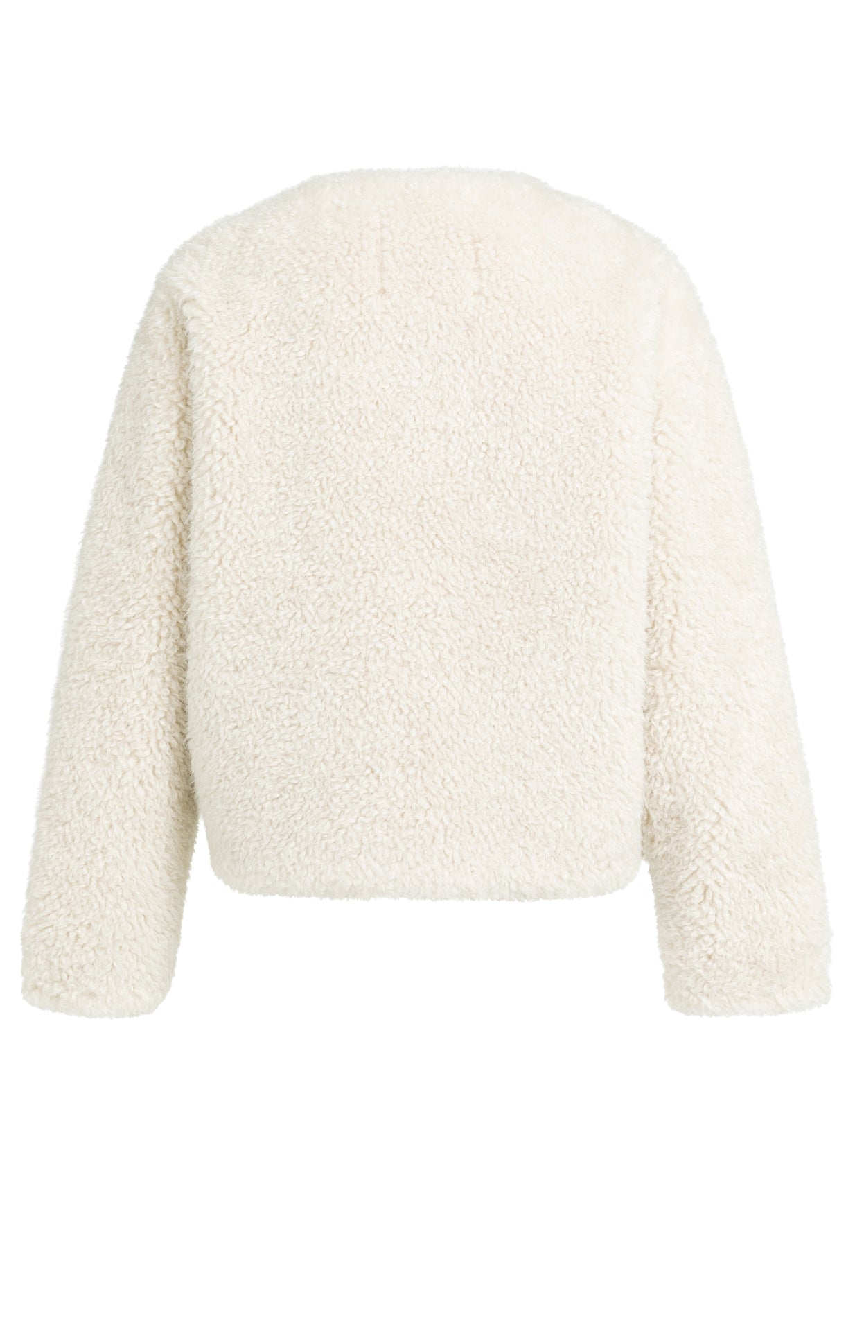 YAYA Korte Oversized Jas Imitatiebon Sand Beige
