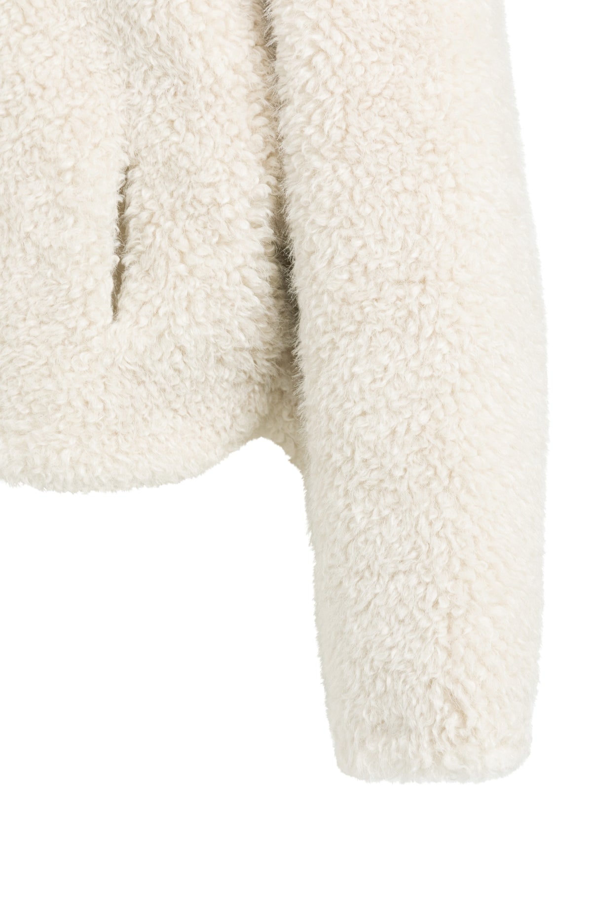 YAYA Korte Oversized Jas Imitatiebon Sand Beige