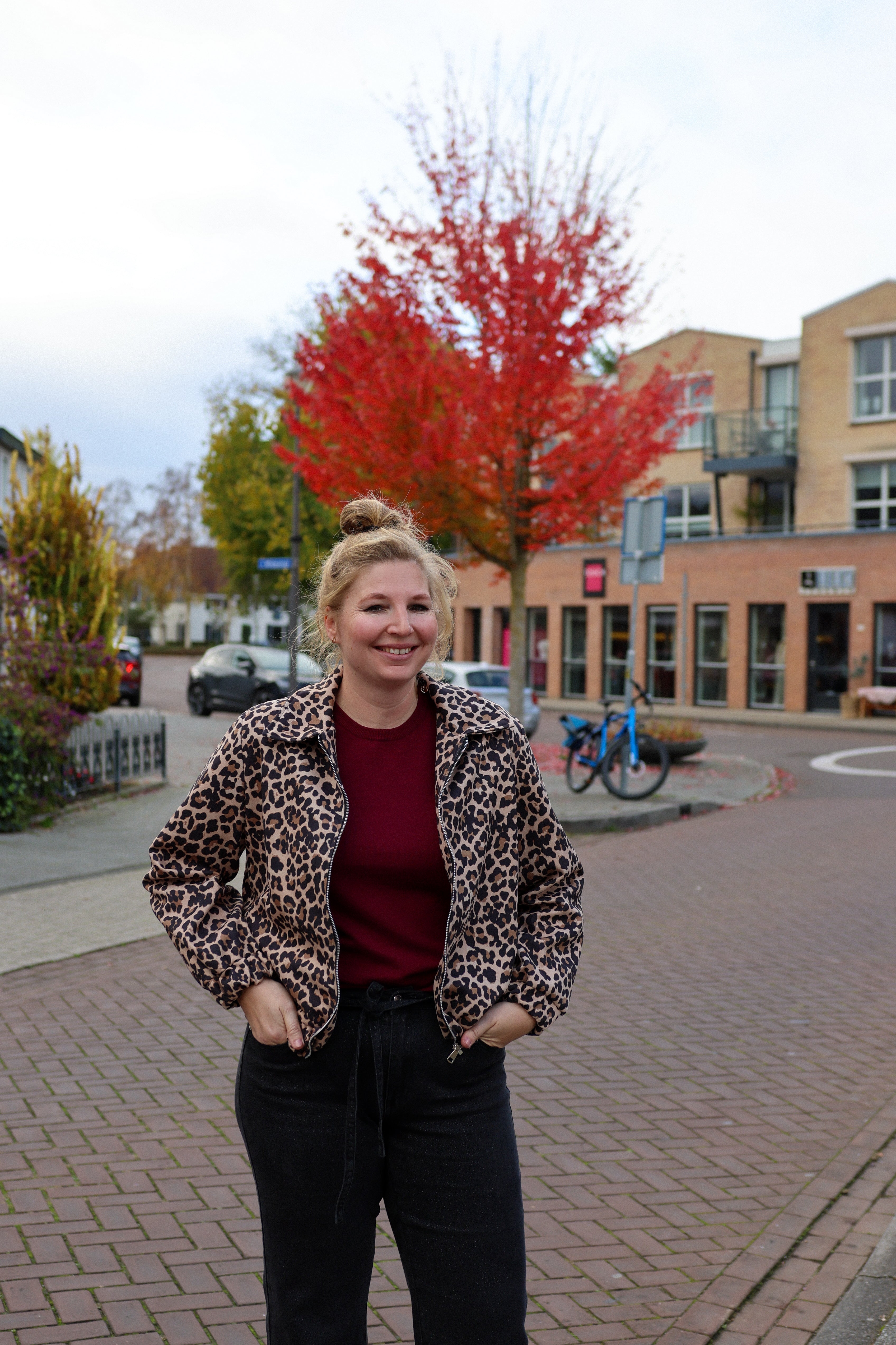 Azzurro Jasje Leopard Print