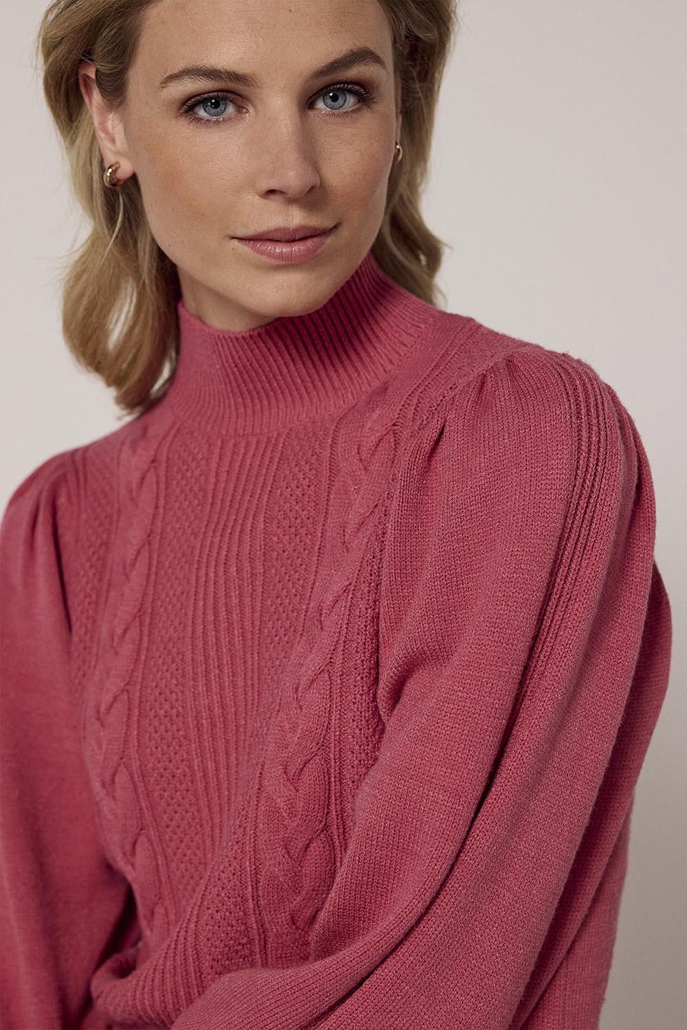 Tramontana Puff Sleeve Jumper Rosewood