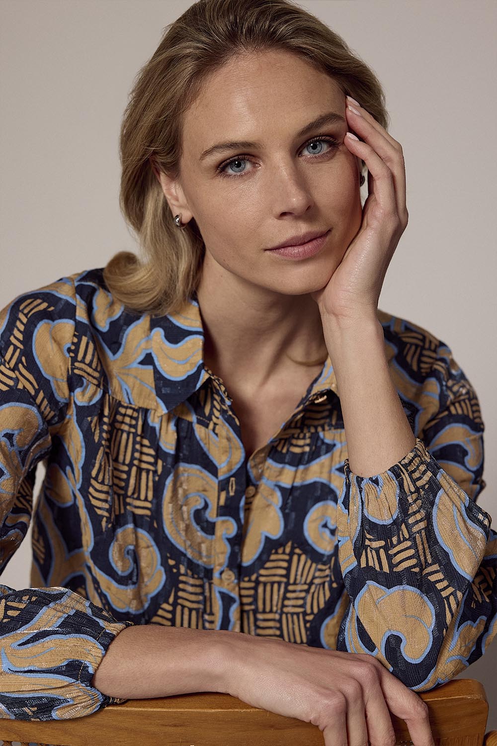 Tramontana Blouse Modern Rococo Tie Detail