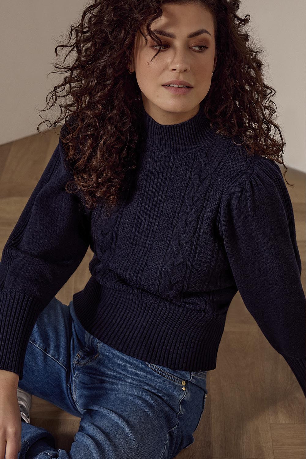 Tramontana Puff Sleeve Jumper Midnight