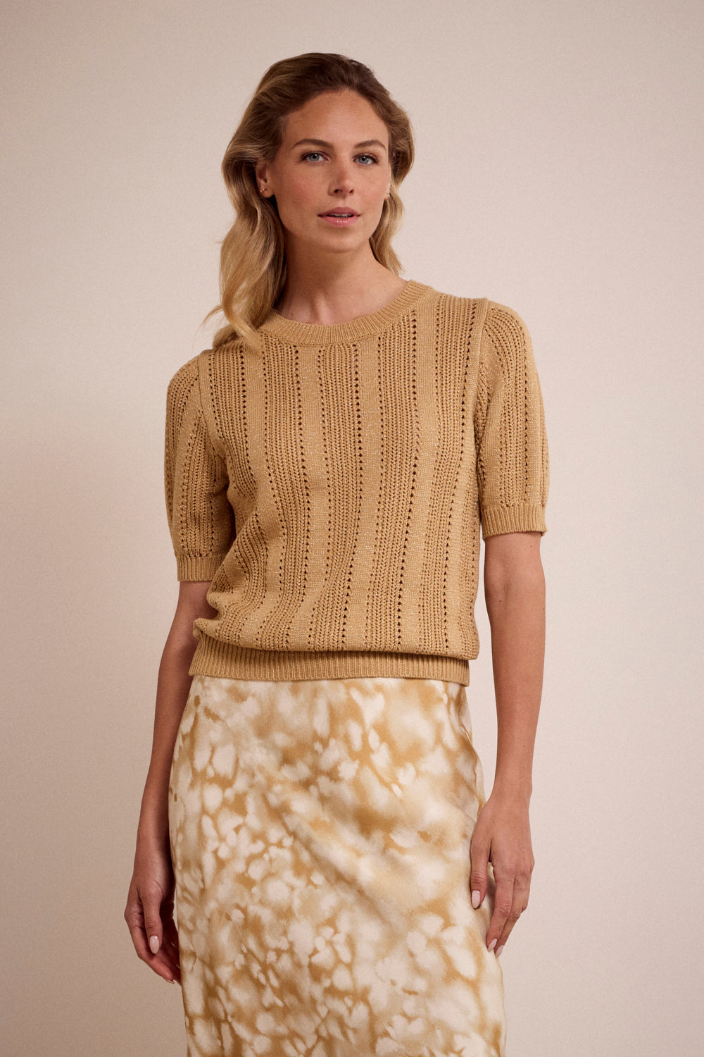 Fancy Stitch Jumper Tramontana Camel