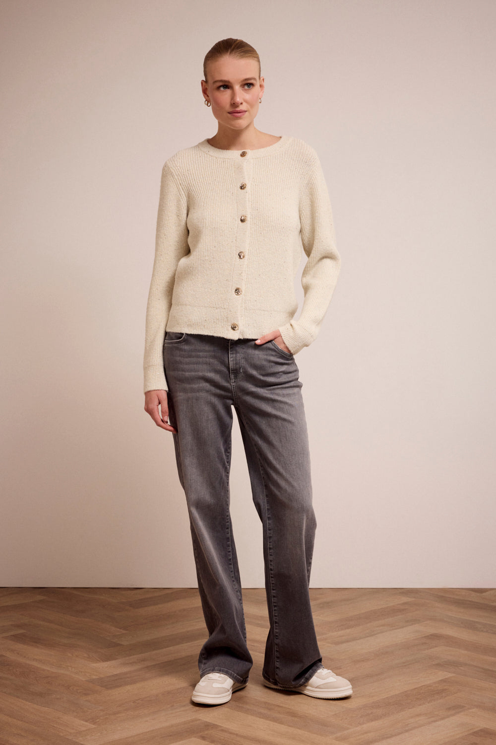 Wide Leg Jeans Tramontana Black Stone Denim