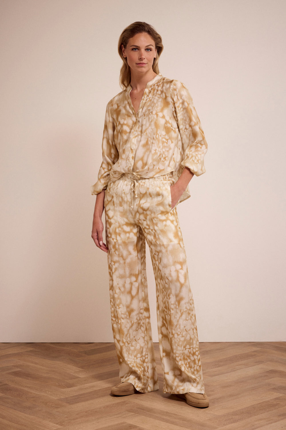 Wrap Blouse Moonshine Marble Tramontana