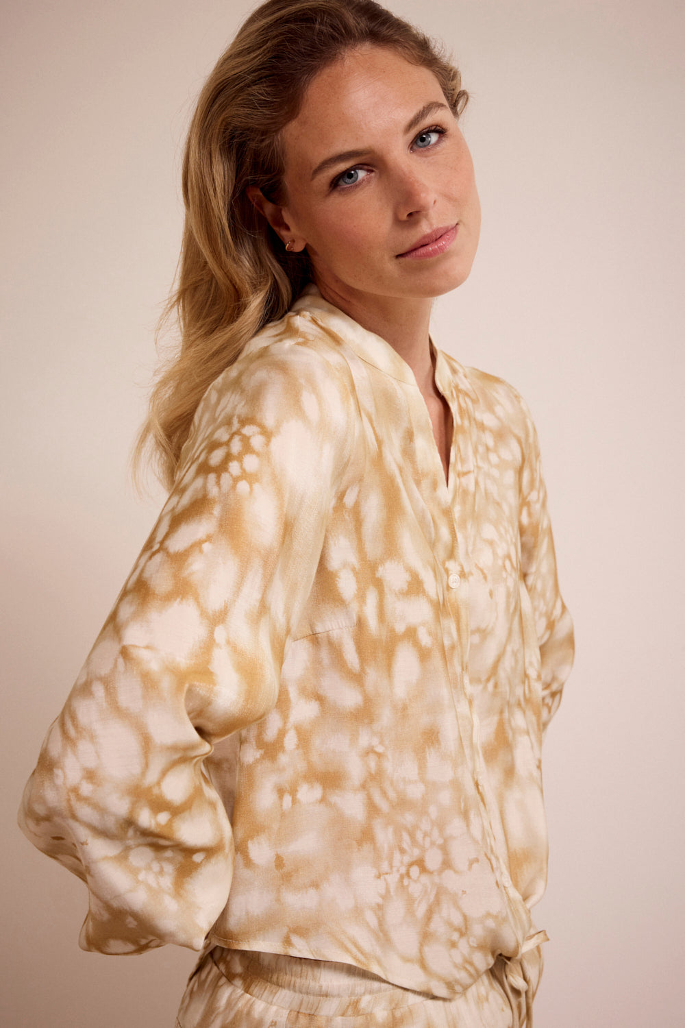 Wrap Blouse Moonshine Marble Tramontana