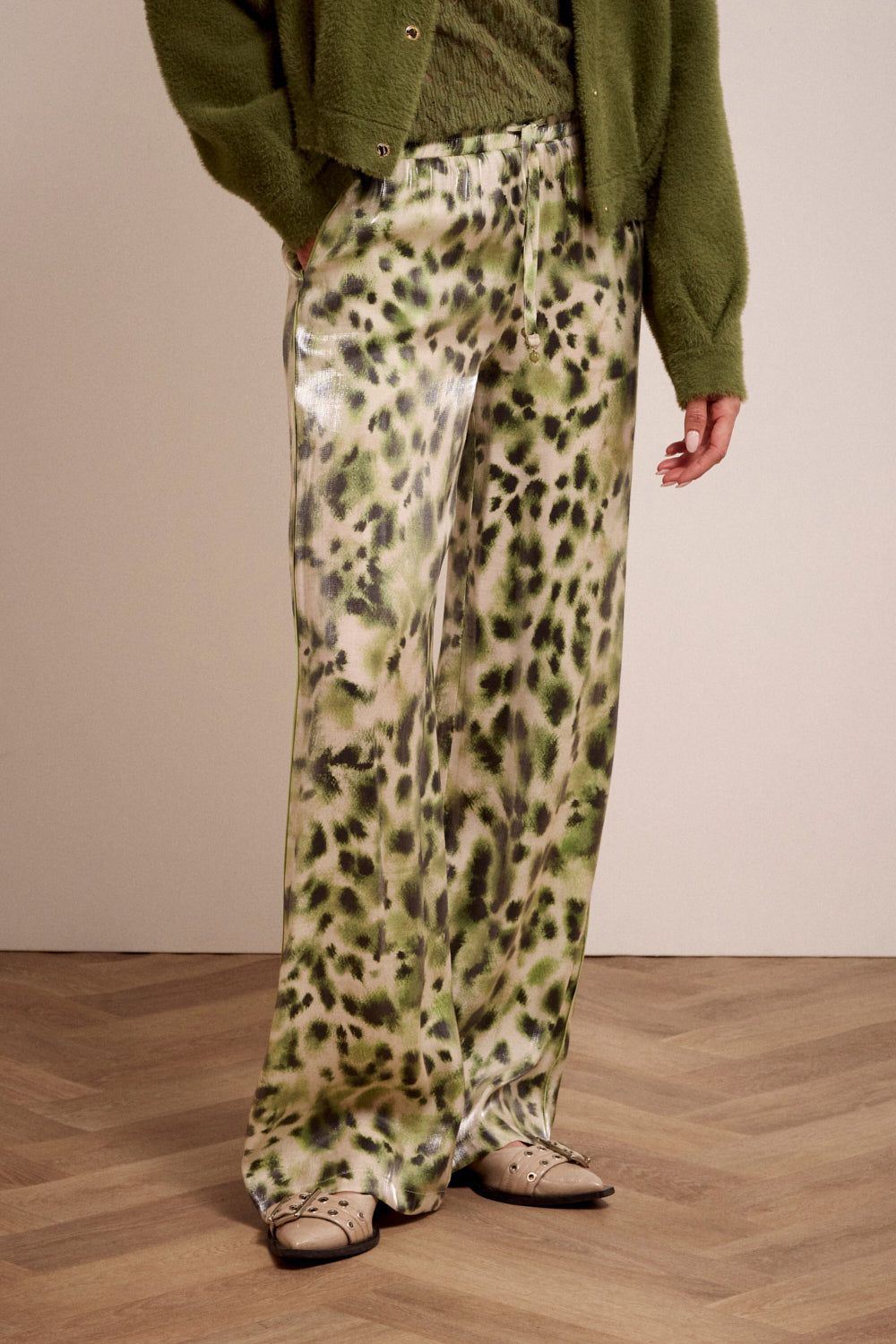 Trousers Tramontana Print Greens