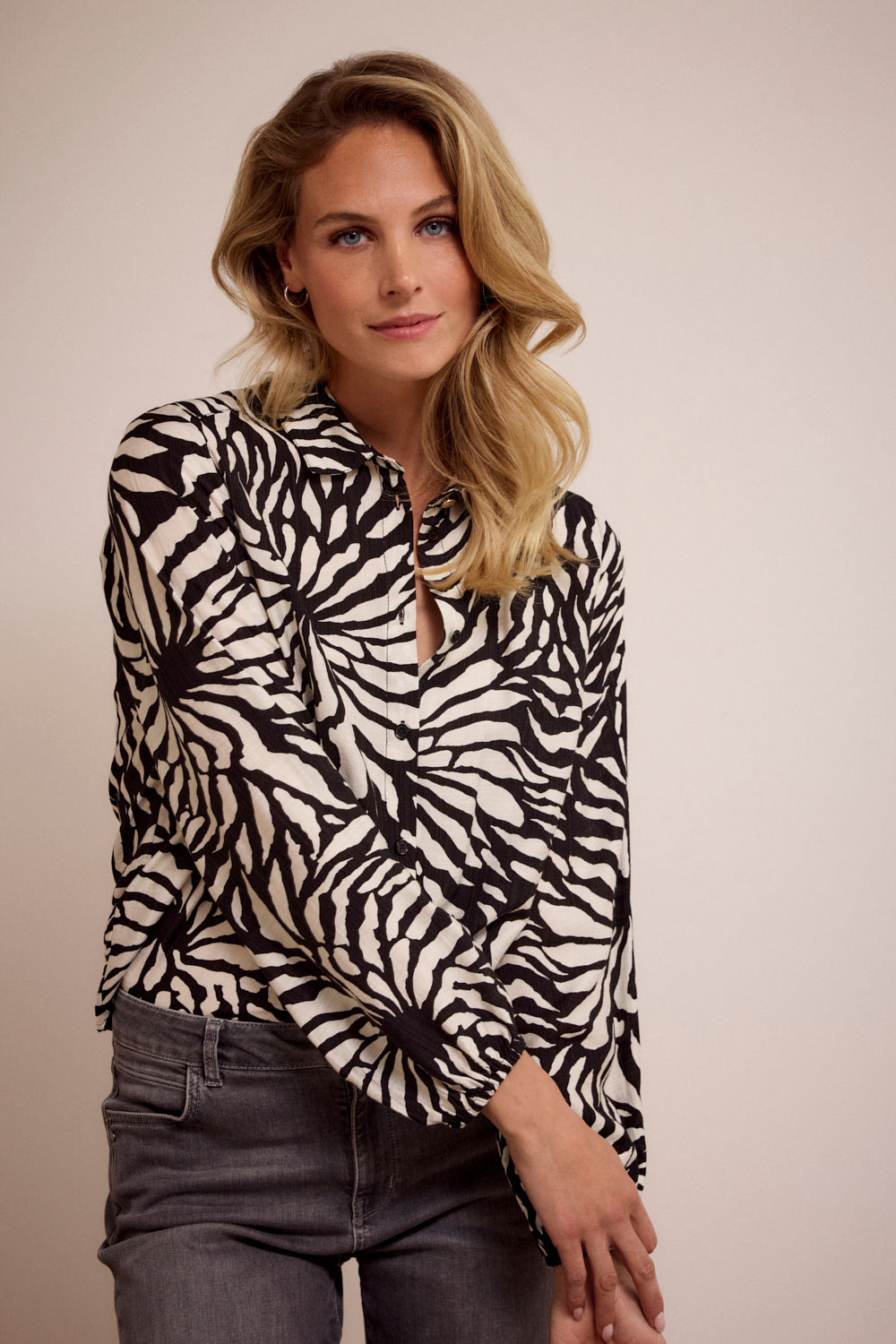 Print Blouse Tramontana Print Blacks