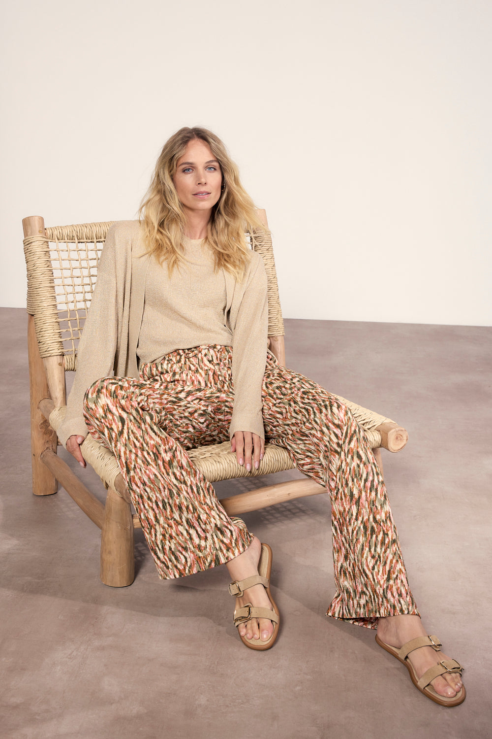 Tramontana Cardigan Sequins Pebble