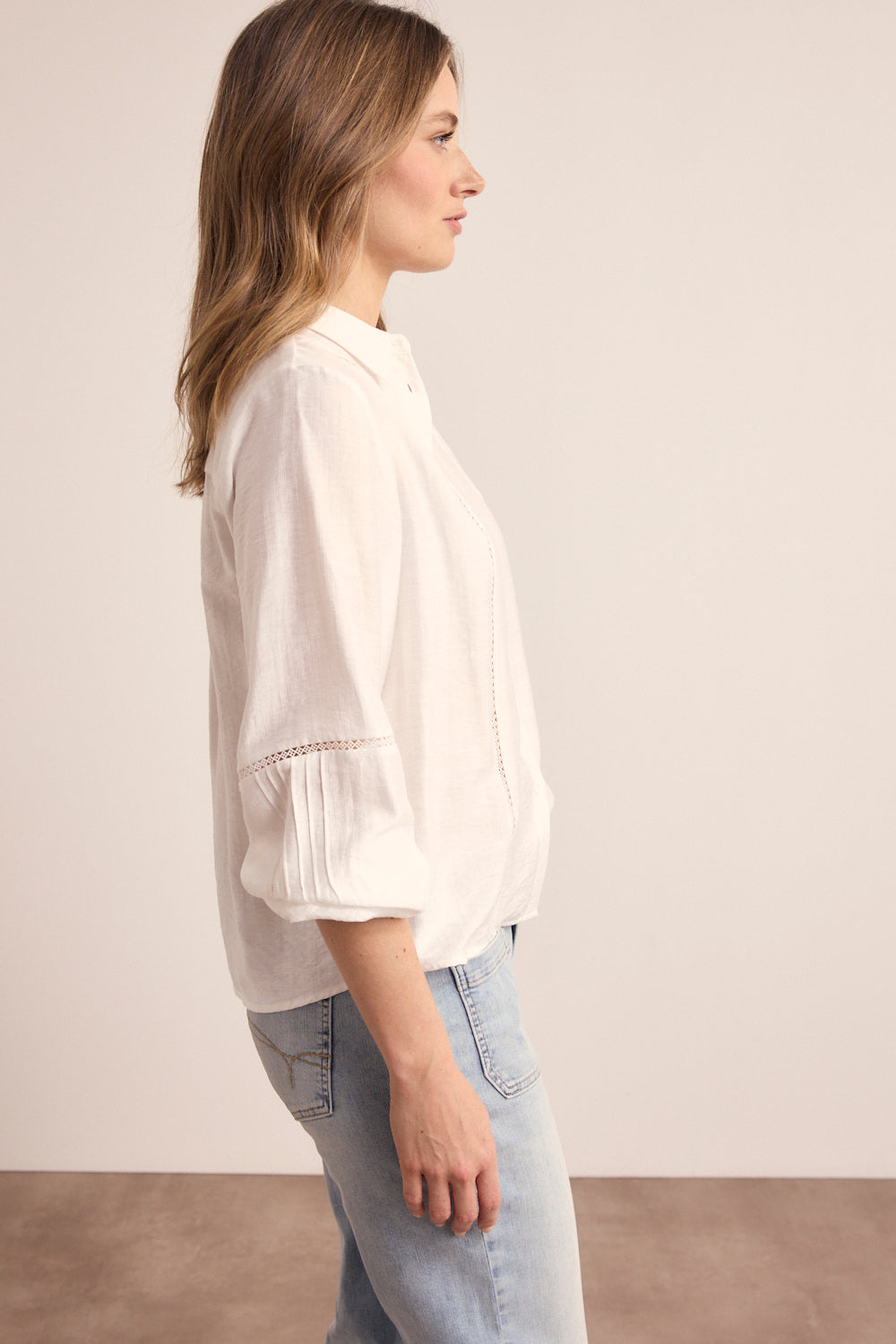 Tramontana Blouse Lace Tapes Off White
