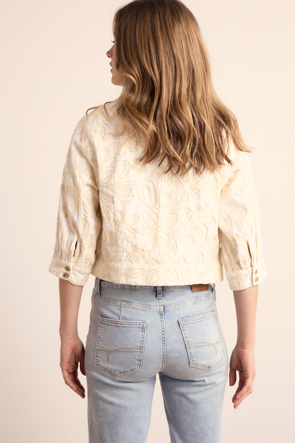 Tramontana Denim Jacket Off Wh