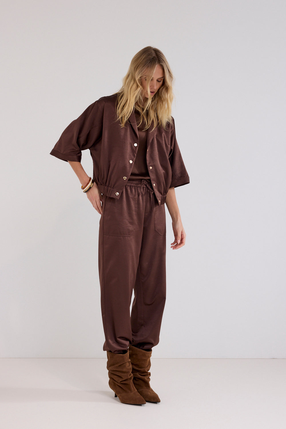 Tramontana Jogger Fit Trouser Chocolate