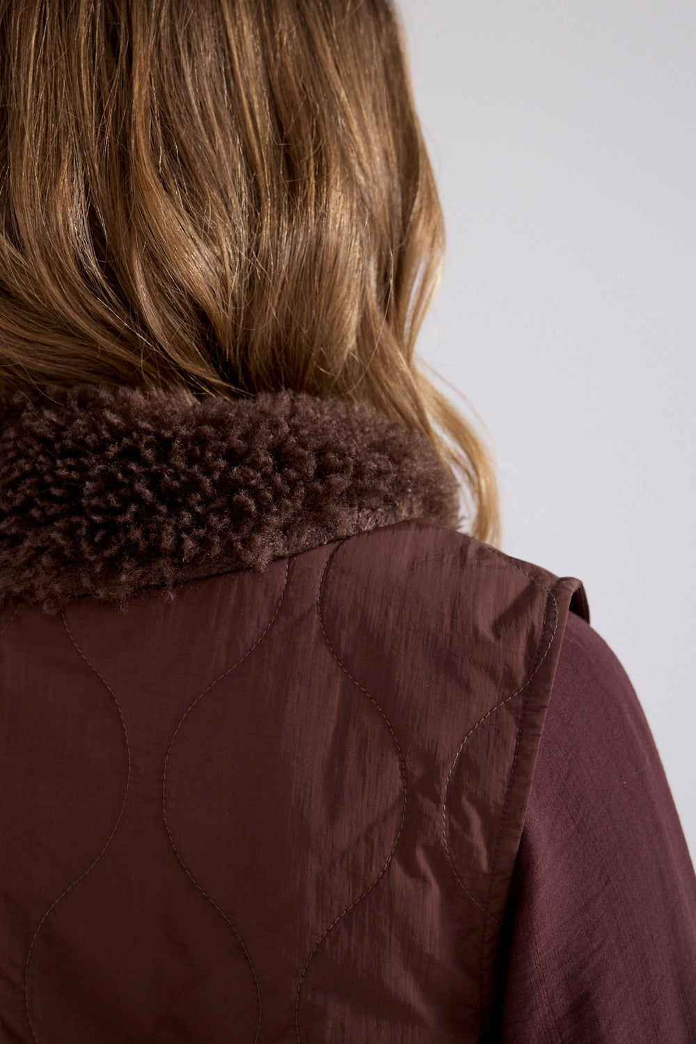 Tramontana Faux Fur Detailed Vest Chocolate