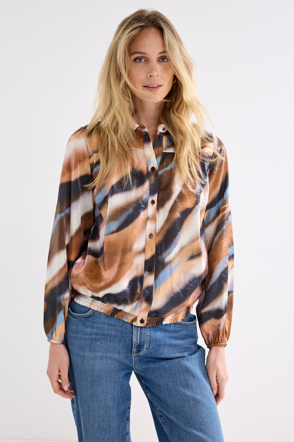 Tramontana Blouse Moody Blue Cascade
