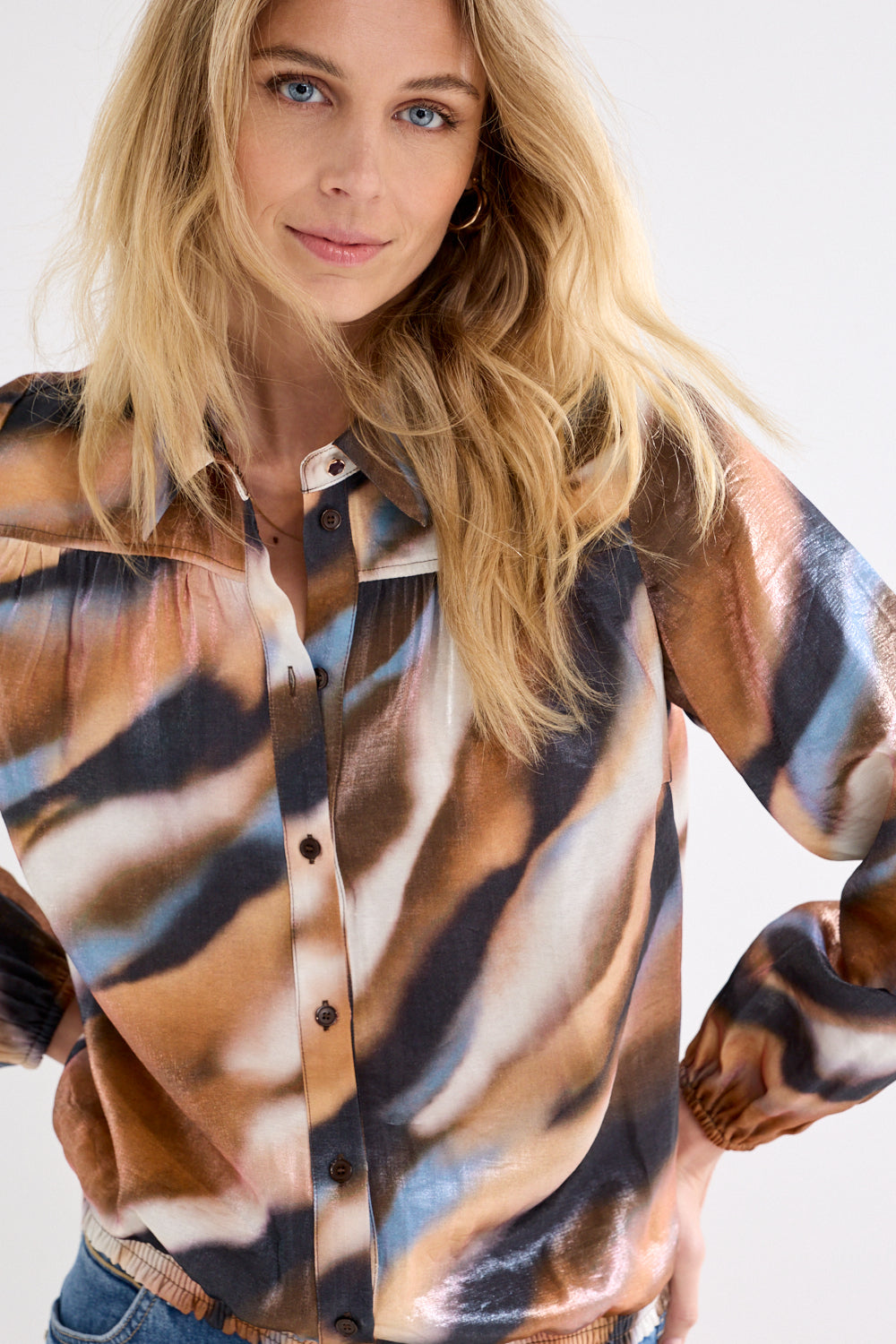 Tramontana Blouse Moody Blue Cascade