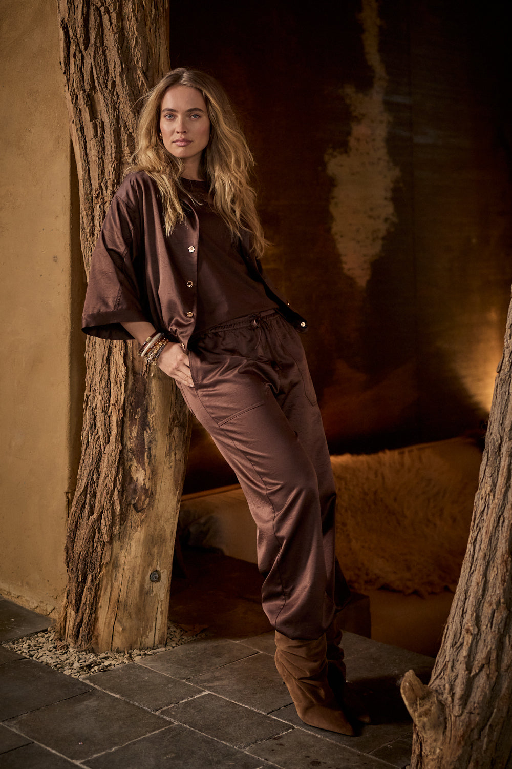 Tramontana Jogger Fit Trouser Chocolate