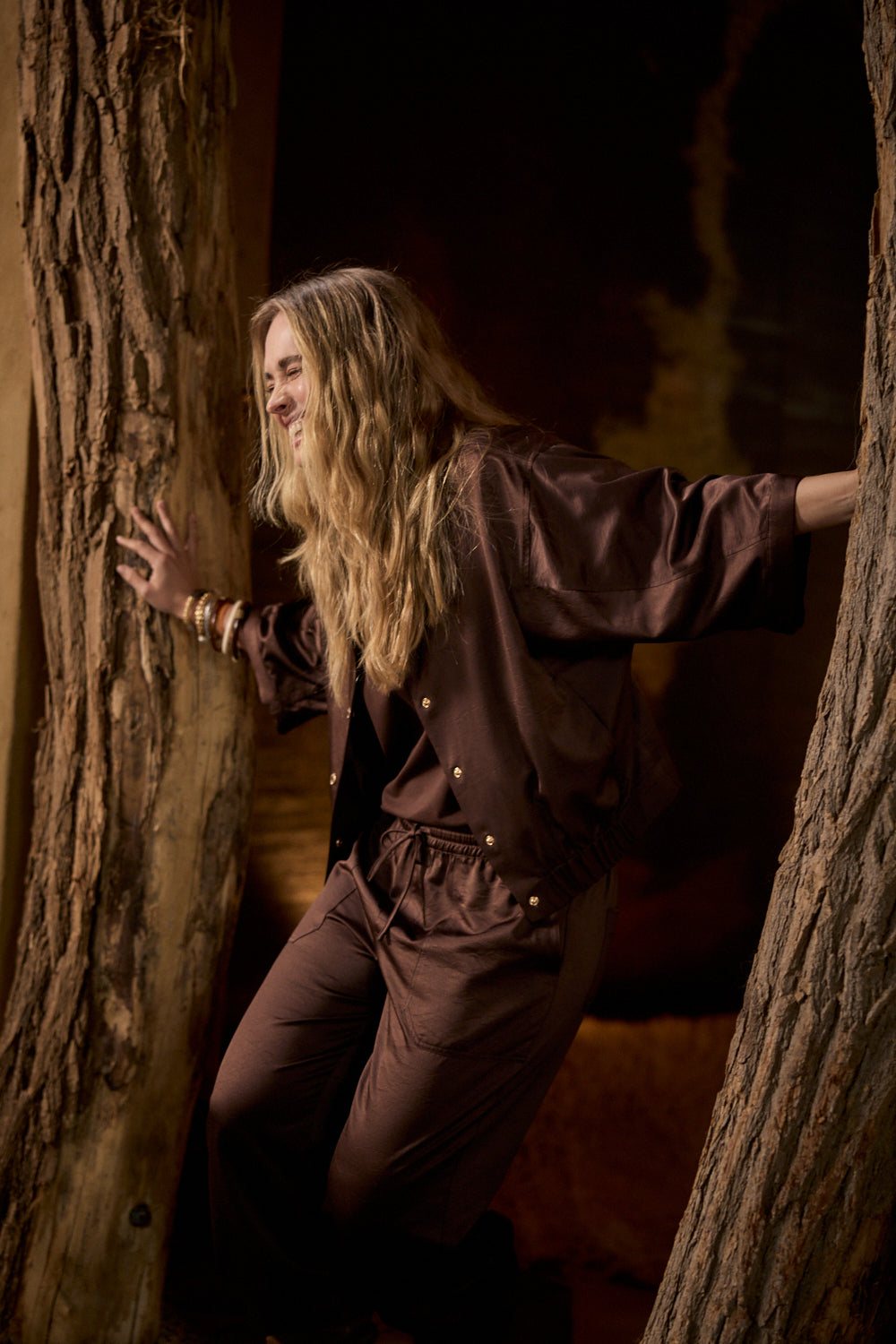 Tramontana Short Sleeve Jacket Elastic Chocolate