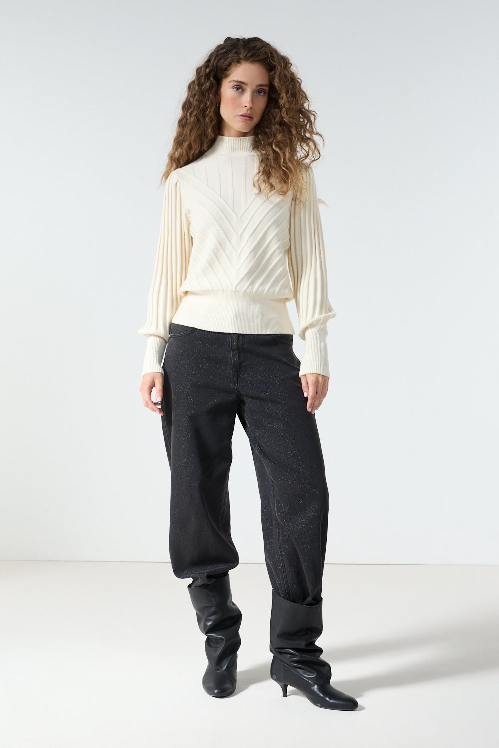 Tramontana Puff-Sleeve Jumper Snow