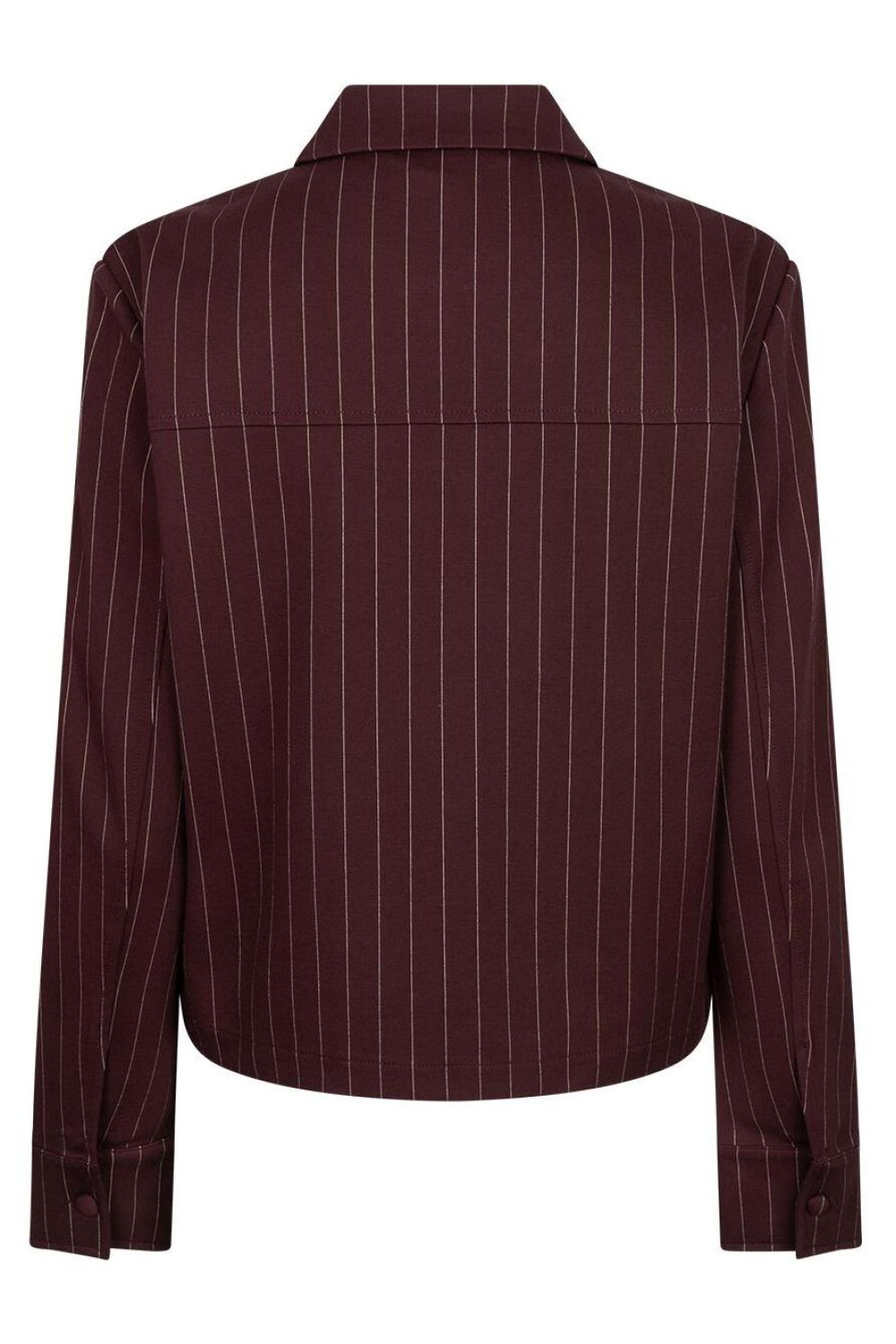 Red Button Jacket Punta Pinstripe Burgundy