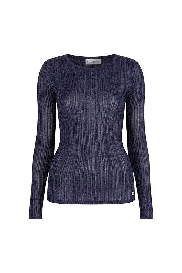 Lofty Manner Top Glitter Mabel Navy