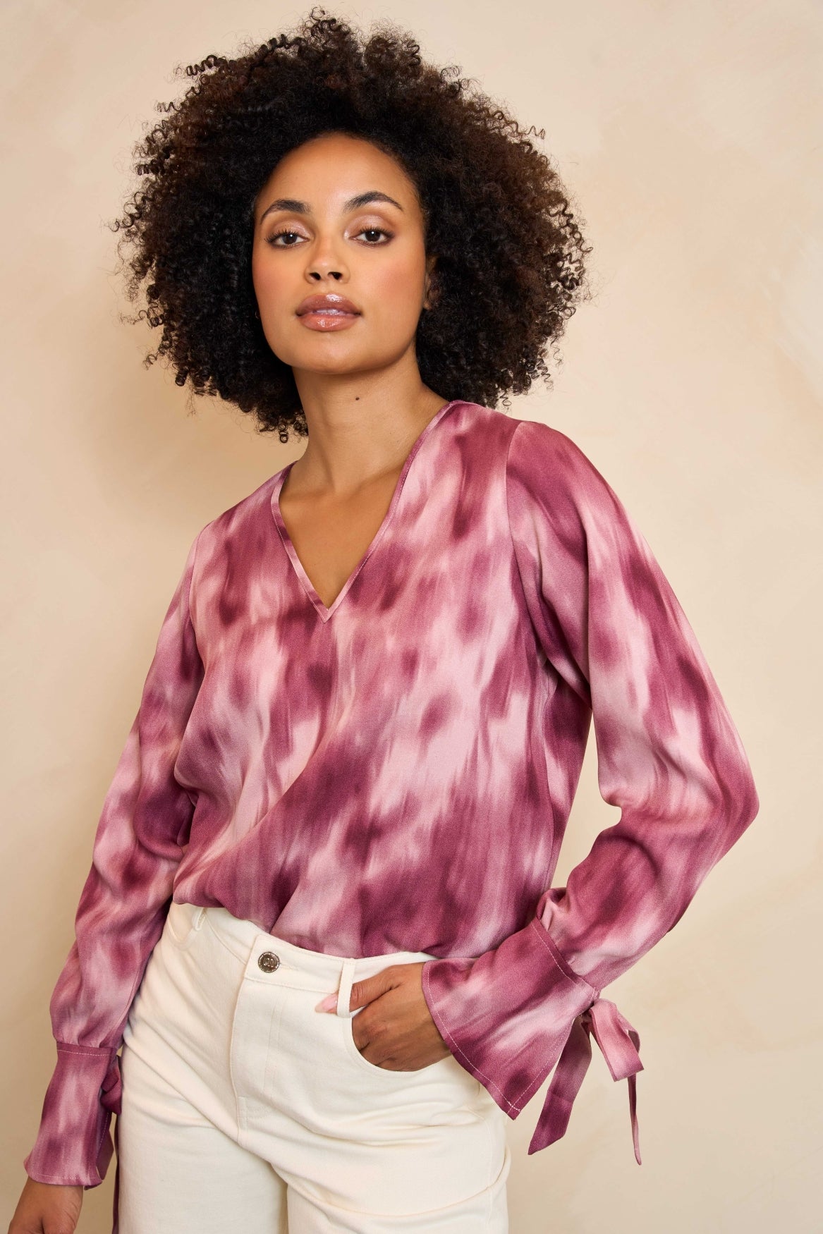 Lofty Manner Blouse Mauve Ombr