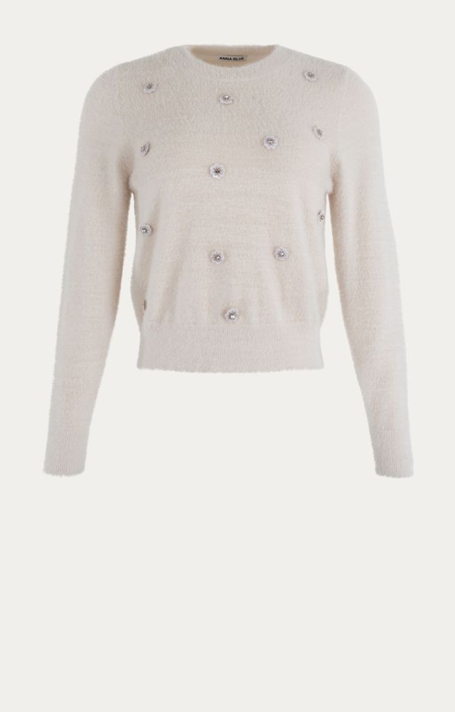 Pullover Lange Mouw Anna Blue Kit Solid