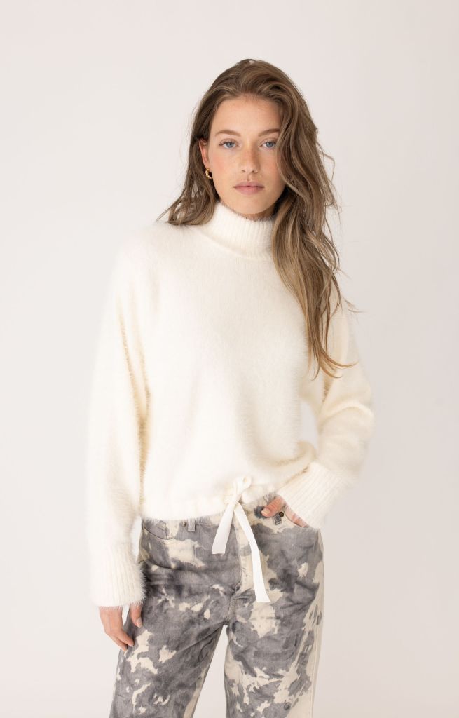 Pull Over Lange Mouw Enzio Anna Blue Off White