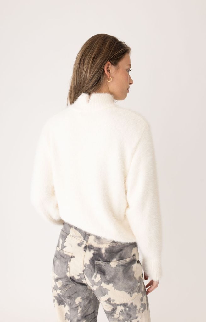 Pull Over Lange Mouw Enzio Anna Blue Off White