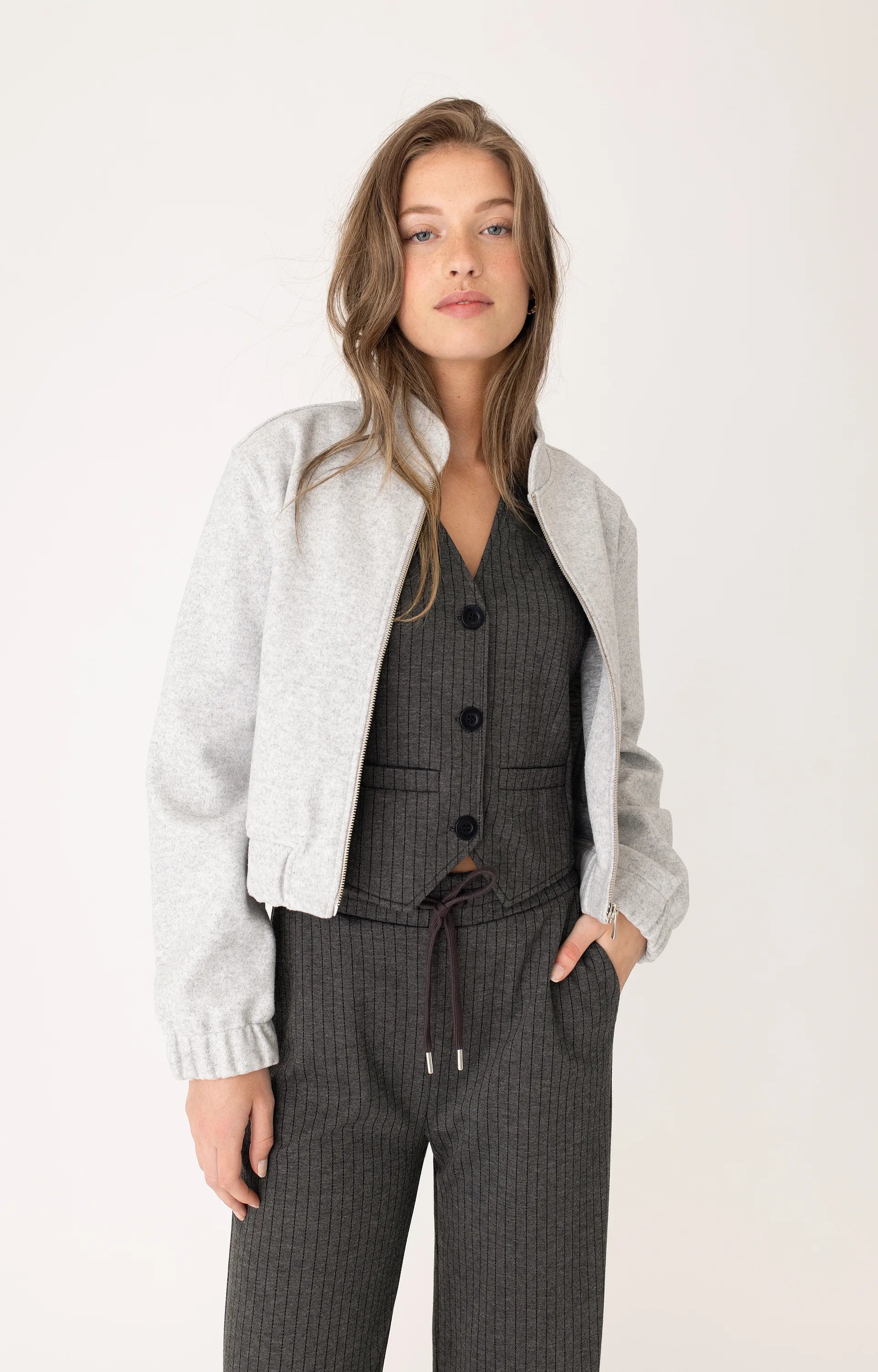 Jacket Grey Anna Blue Cliff