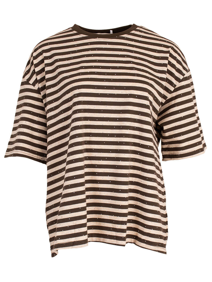 Azzurro Tshirt Beige/Brown Glinster