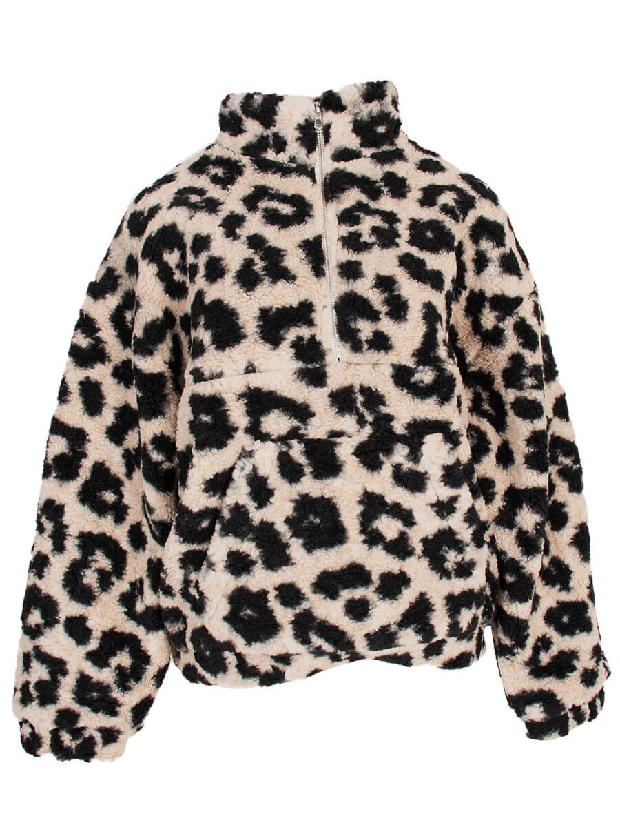 Azzurro Sweater Leopard Teddy
