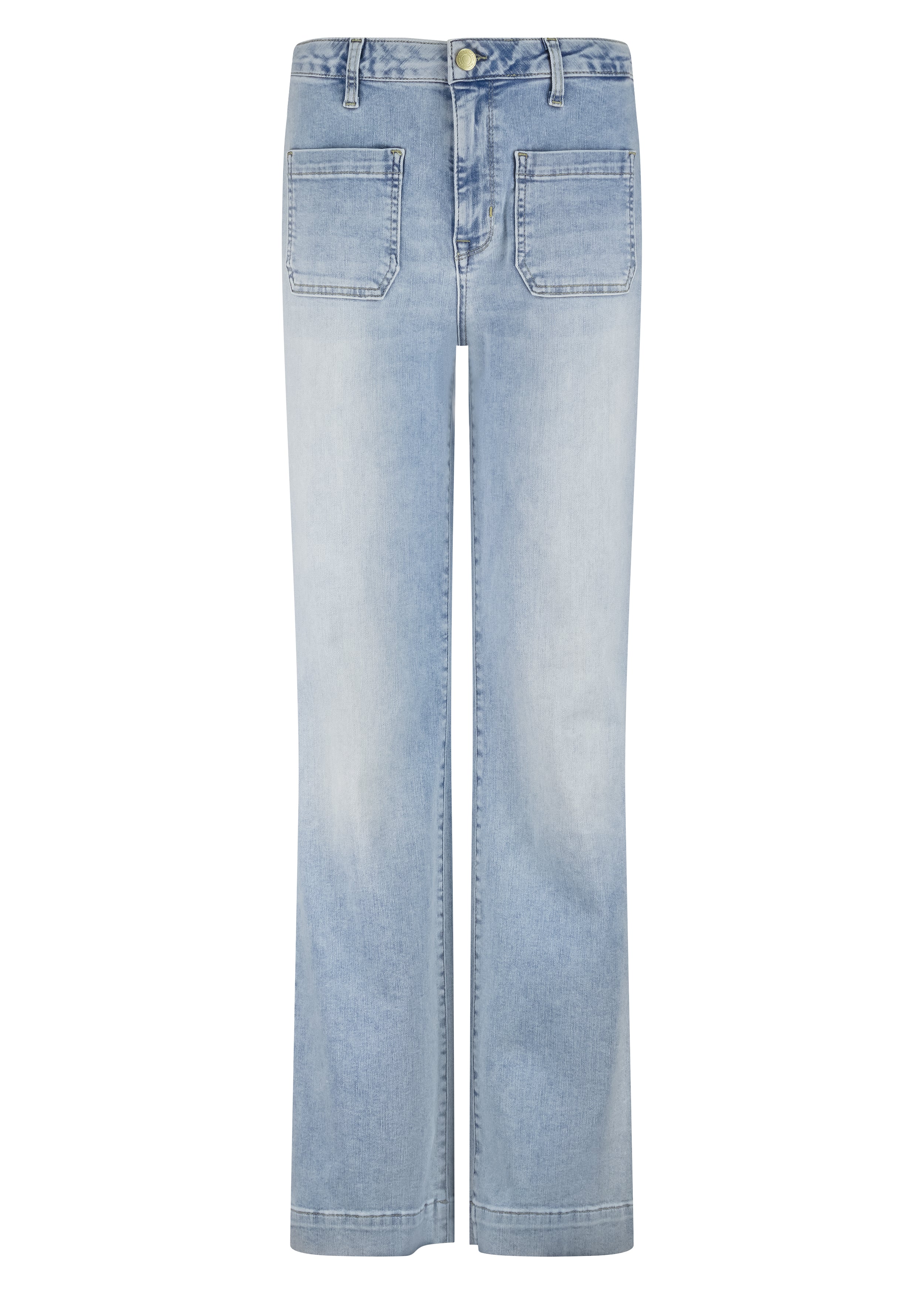 Tramontana Straight-Leg Denim Trousers Light Blue Denim