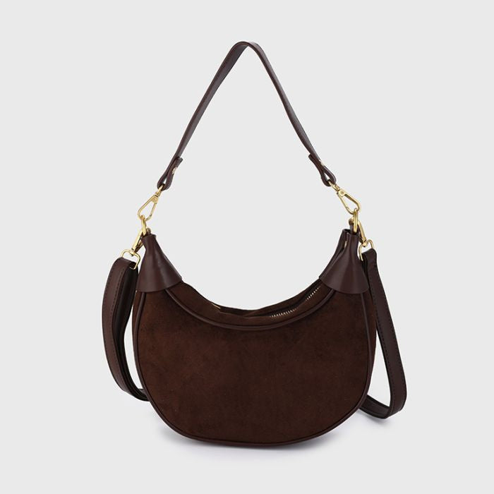 Suede Tasje Coffee
