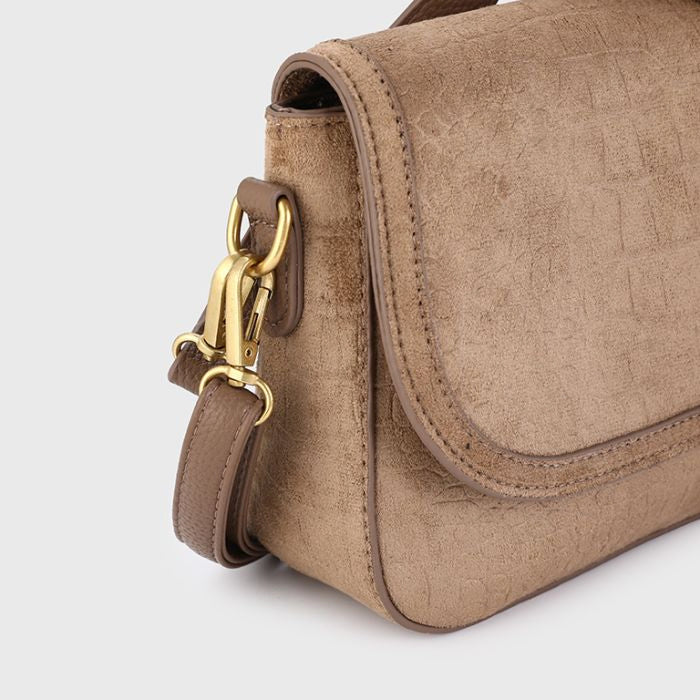 Suede Tasje Light Coffee