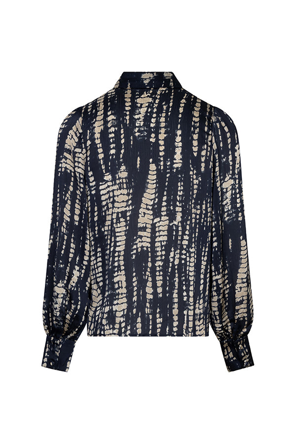 Lofty Manner Blouse Ira Straight Marble Dark Blue
