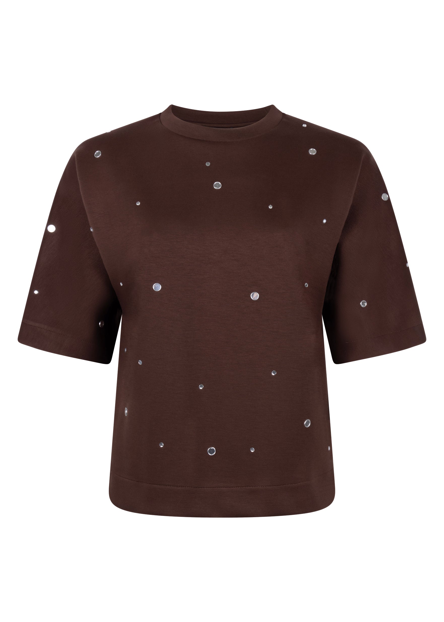 Tramontana Short Sleeve Jumper Chocolate